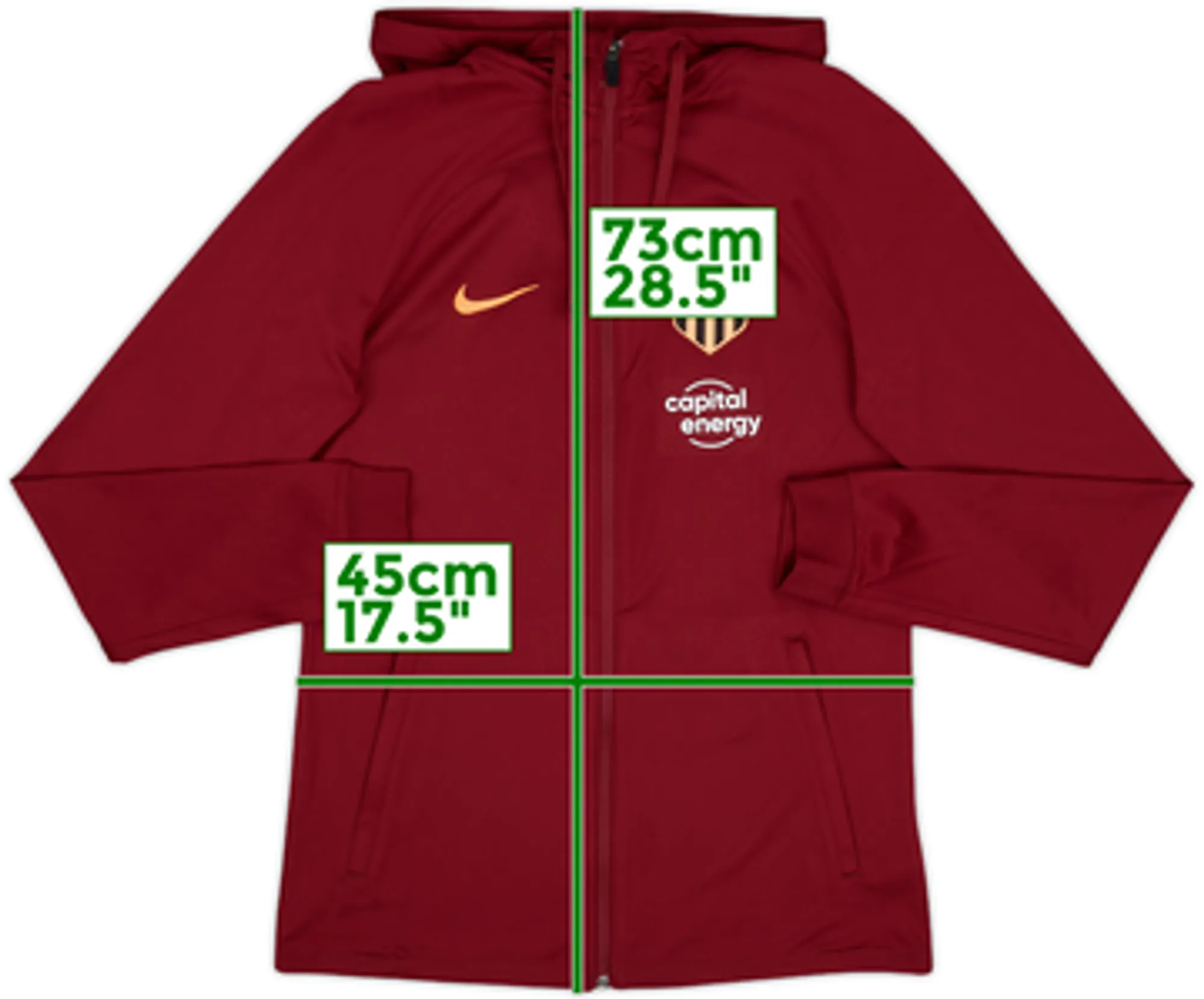 2022-23 Atletico Madrid adidas Hooded Track Jacket - 10/10 - (S)