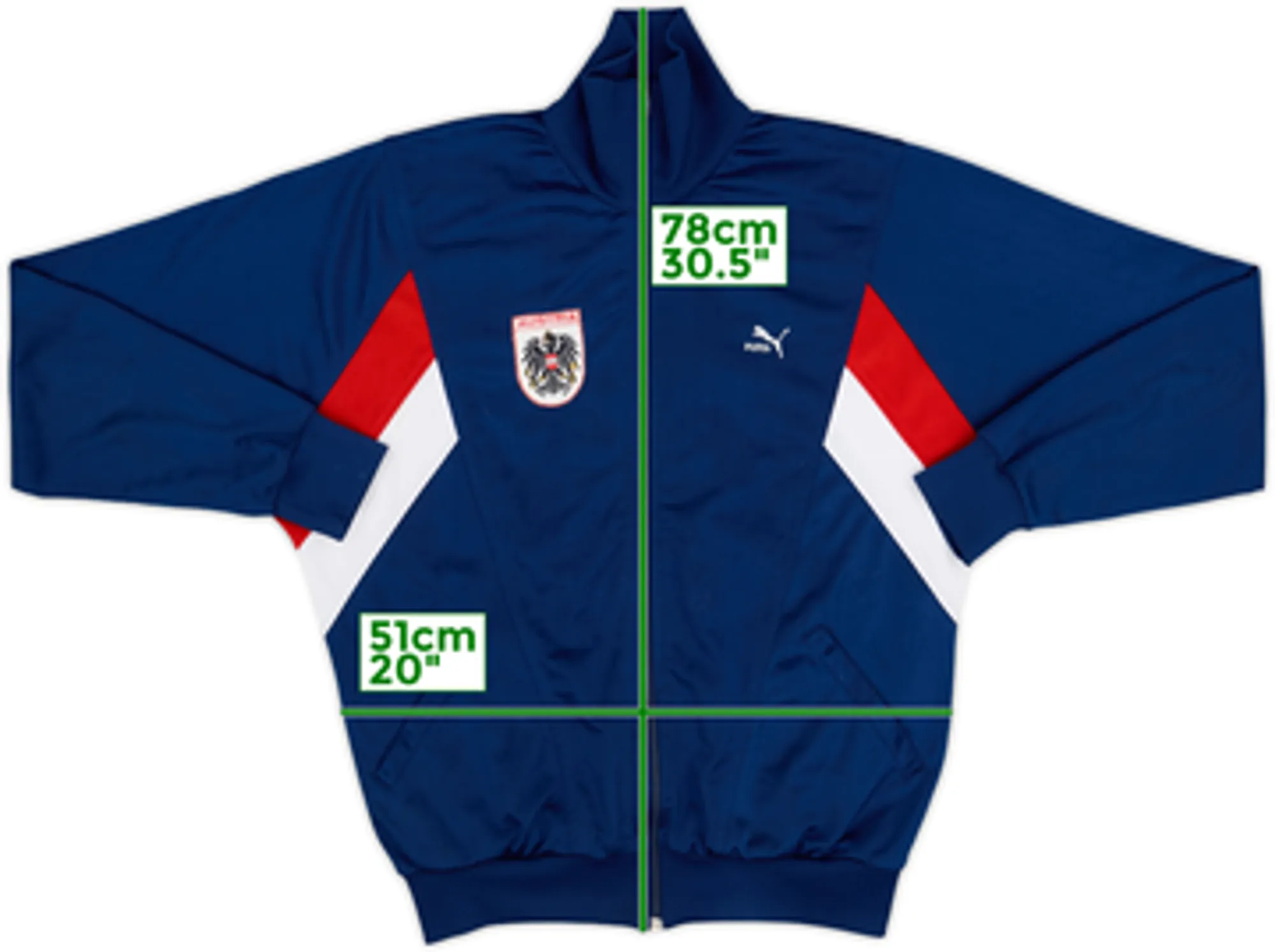 1988-90 Austria Puma Track Jacket - 8/10 - (L)