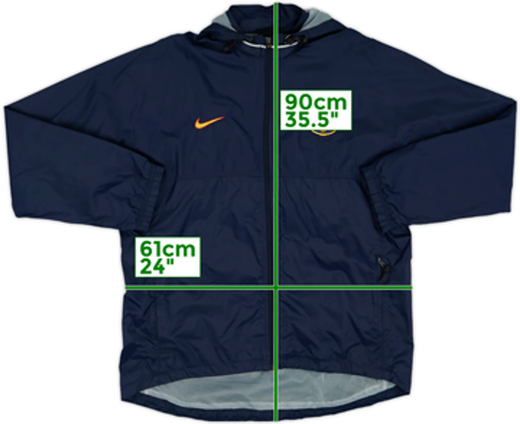 1999-00 Barcelona Nike Hooded Rain Jacket - 5/10 - (L)