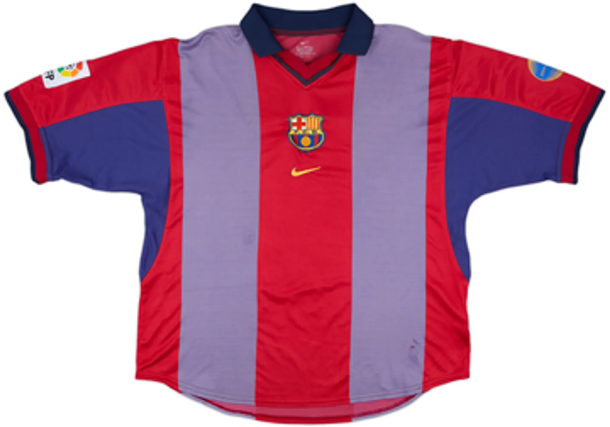 2000-01 Barcelona Home Shirt Rivaldo #10 - 5/10 - (L)
