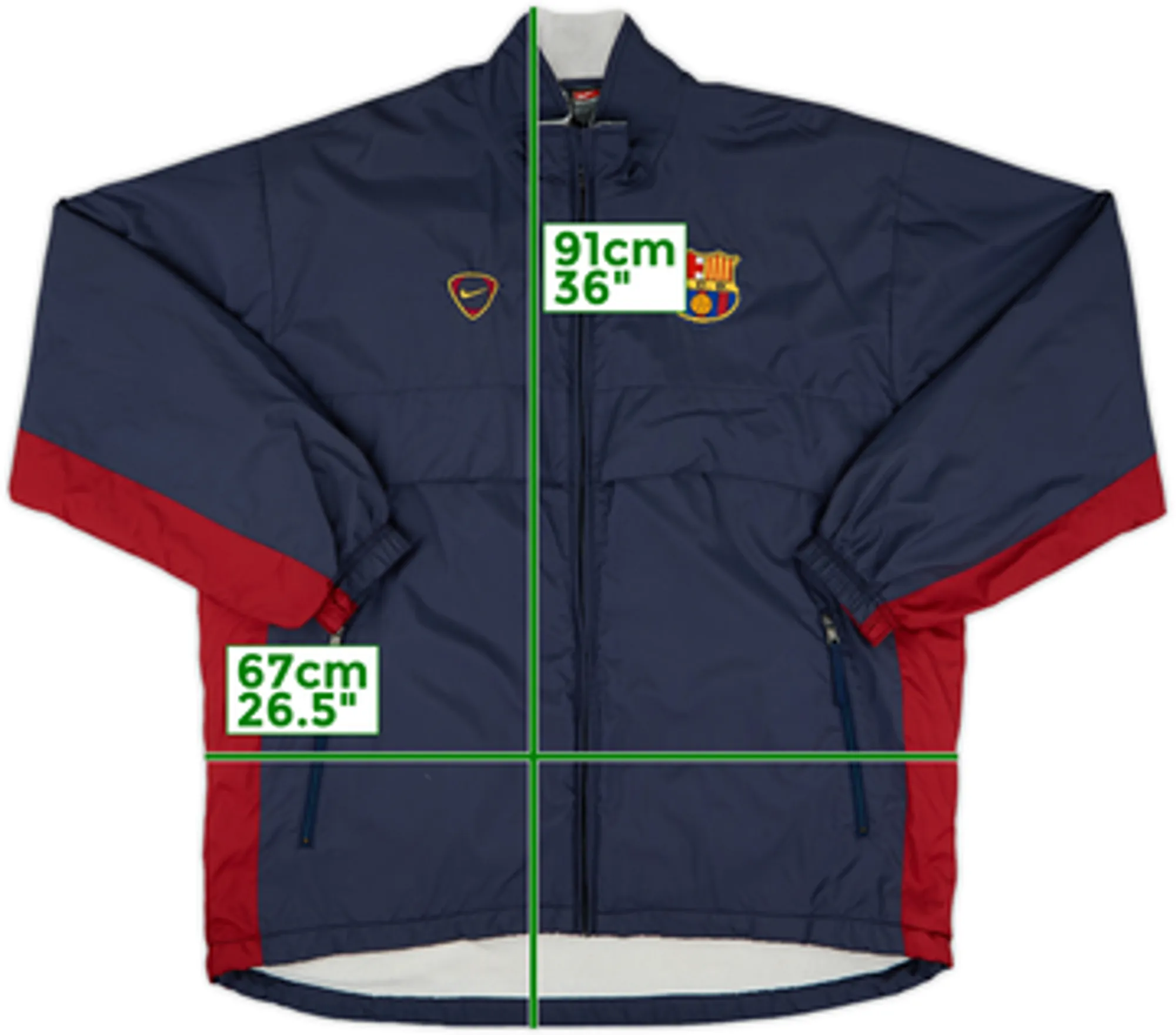 2000-01 Barcelona Nike Padded Bench Coat - 8/10 - (L)