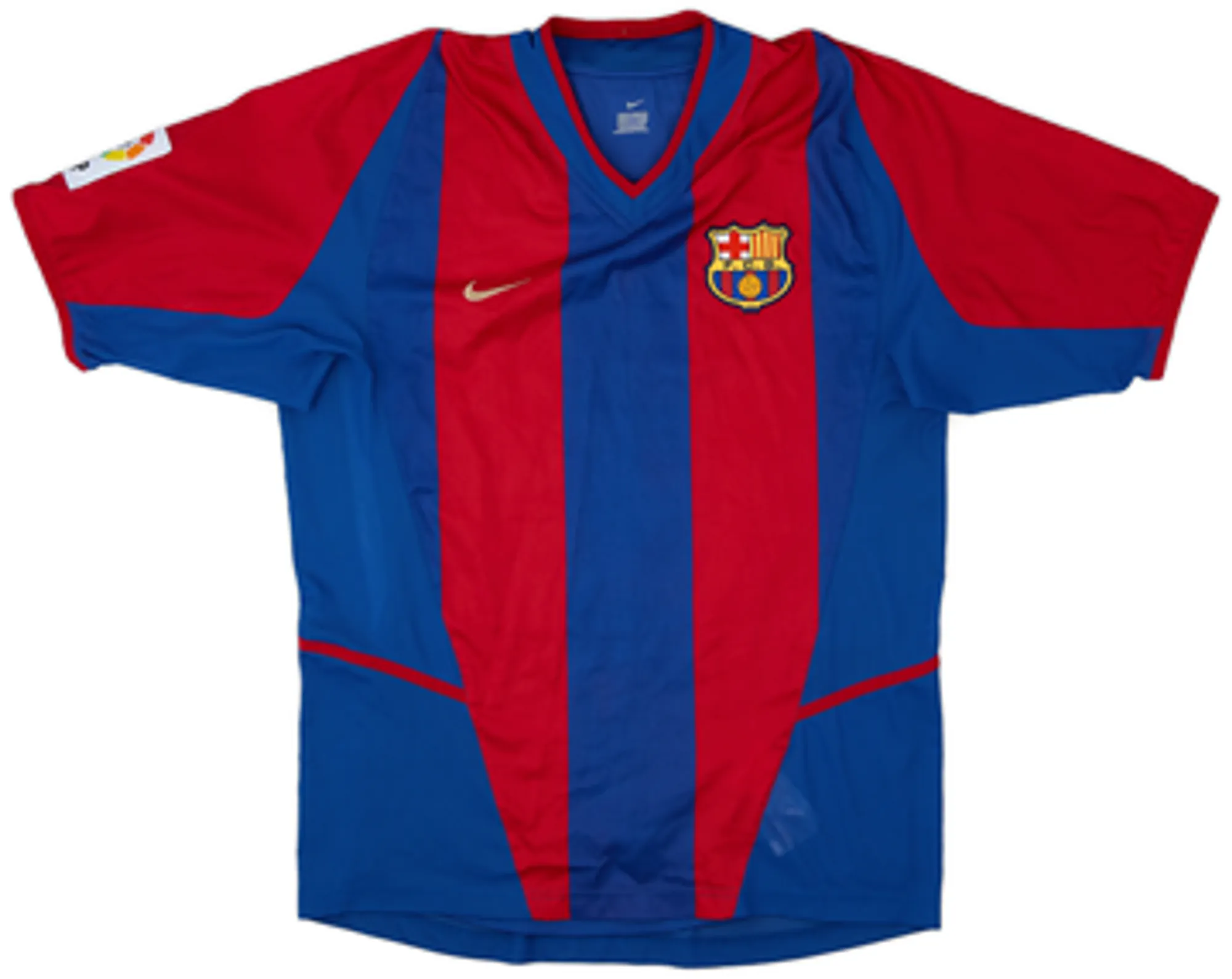 2002-03 Barcelona Player Issue Home Shirt Mendieta #17 - 8/10 - (M)