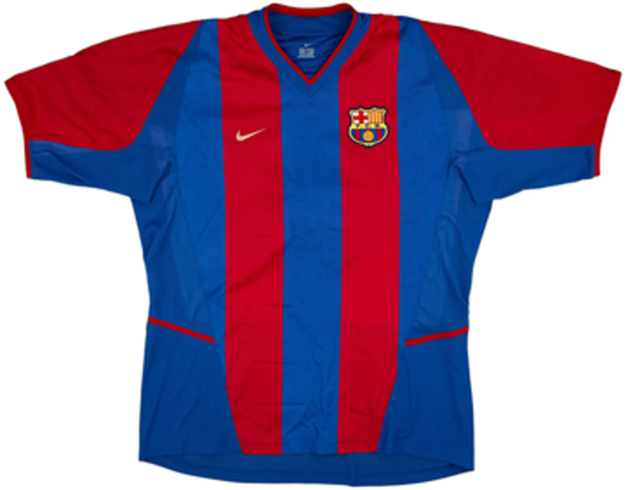 2002-03 Barcelona Player Issue Home Shirt Saviola #7 - 8/10 - (XL)