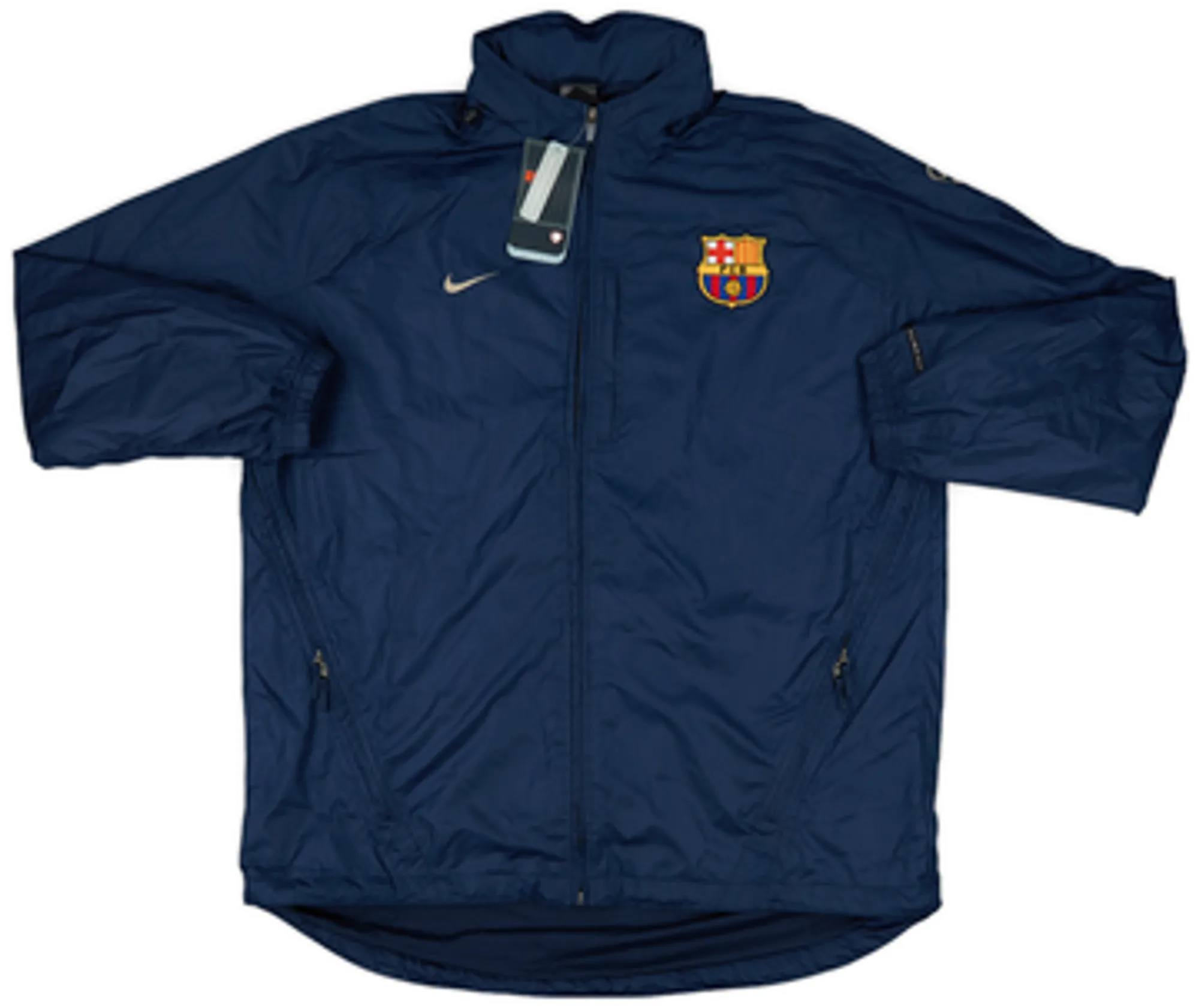 2003-04 Barcelona Nike Hooded Rain Jacket (XXL)