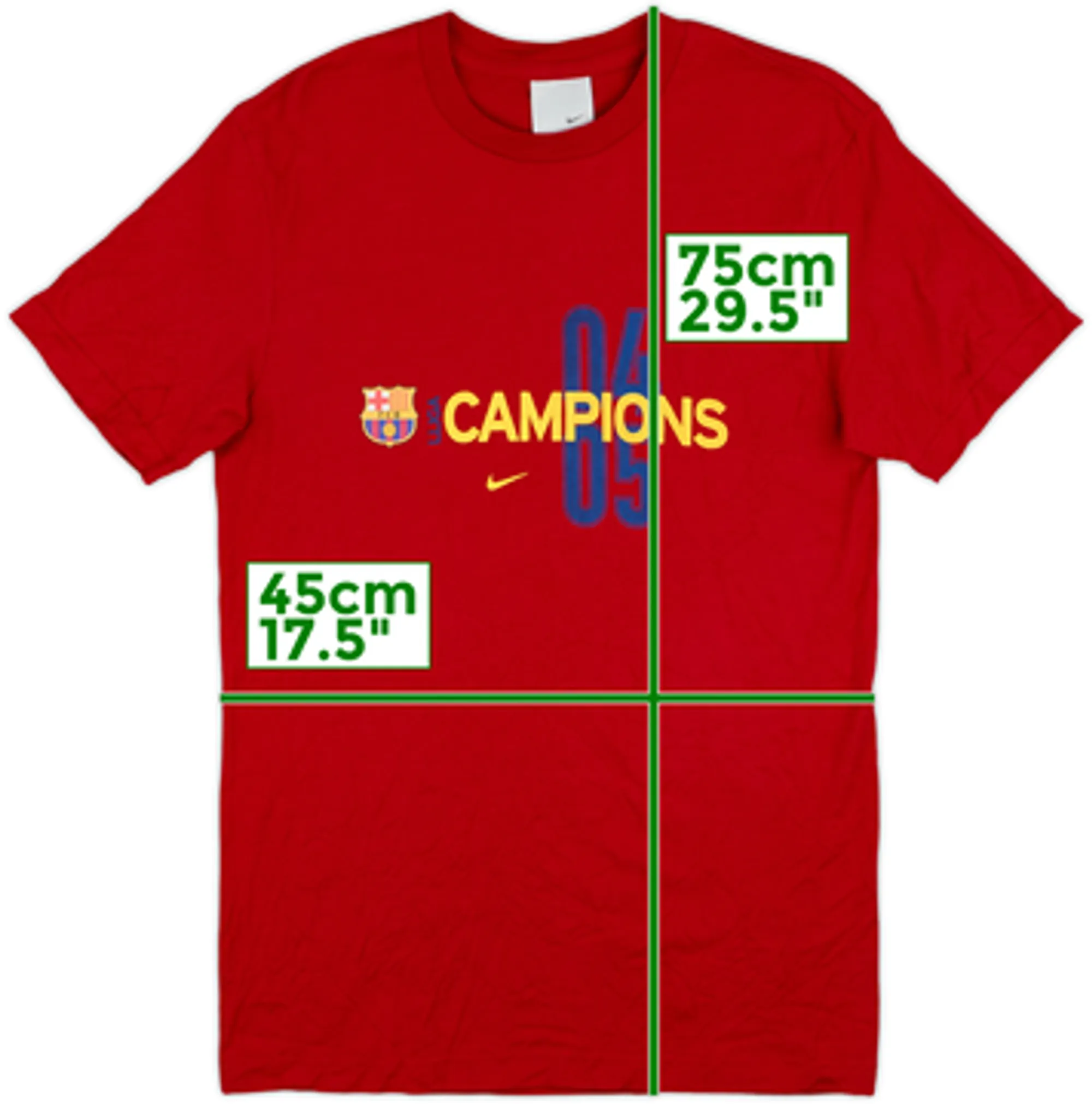 2004-05 Barcelona Nike Champions Cotton Tee - 8/10 - (M)