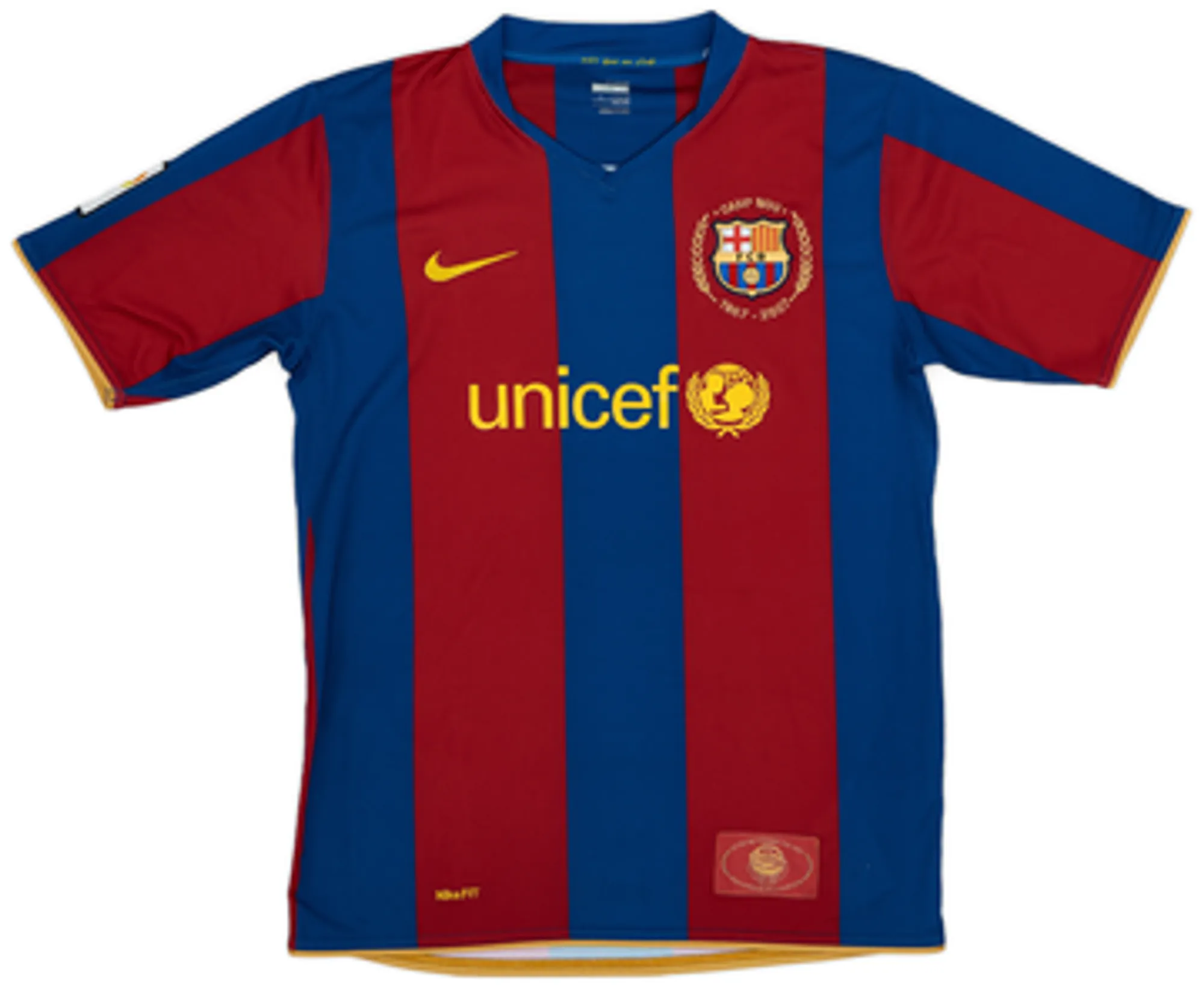 2007-08 Barcelona Home Shirt - 7/10 - (L.Boys)