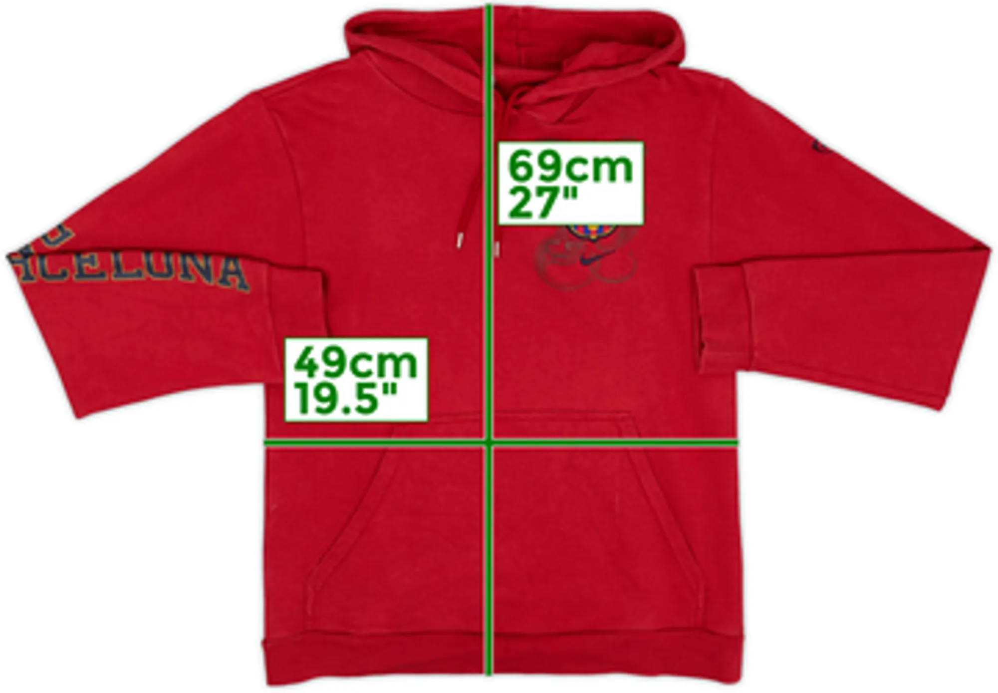 2008-09 Barcelona Nike Hooded Top - 9/10 - (S)