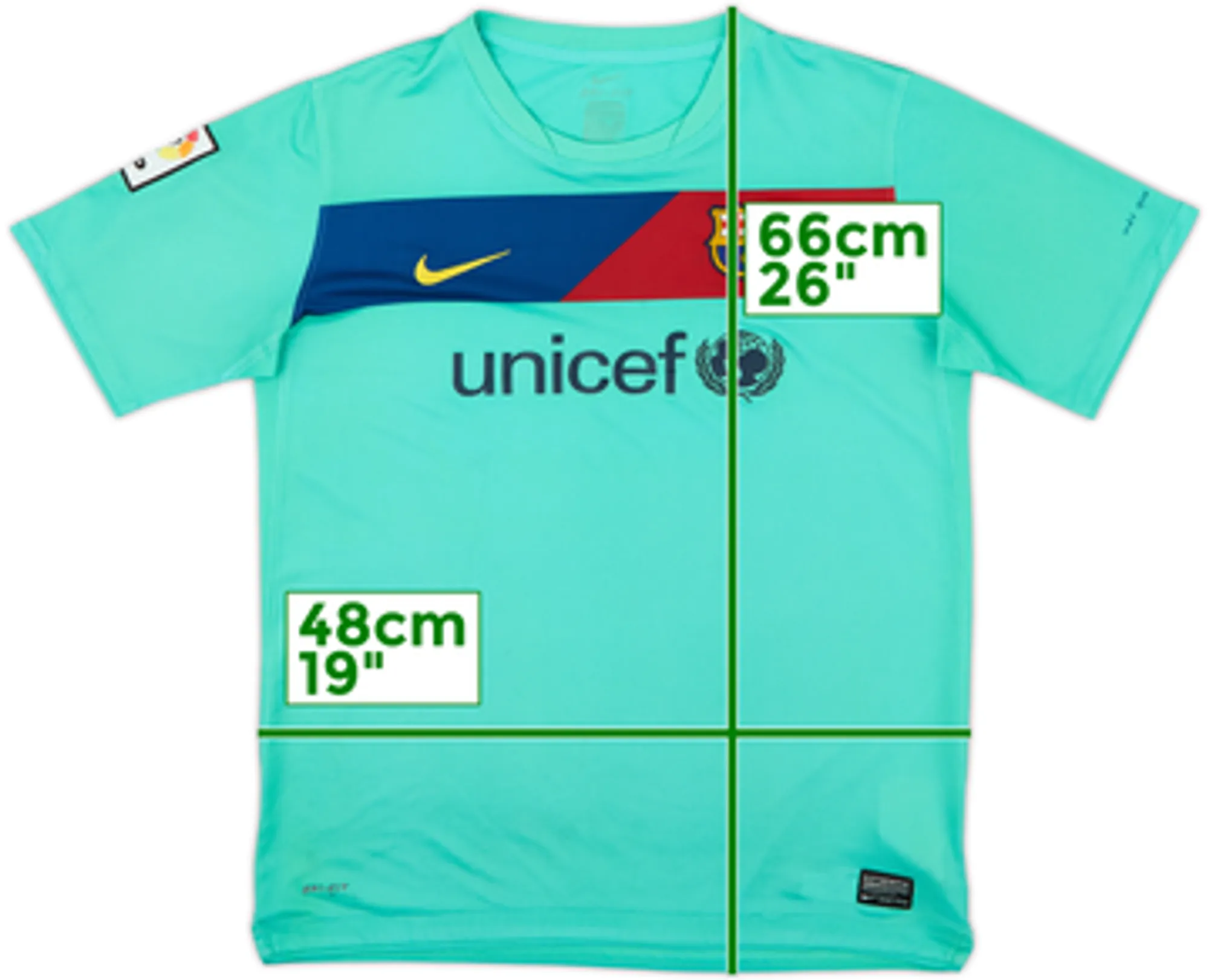 2010-11 Barcelona Away Shirt - 8/10 - (L.Boys)