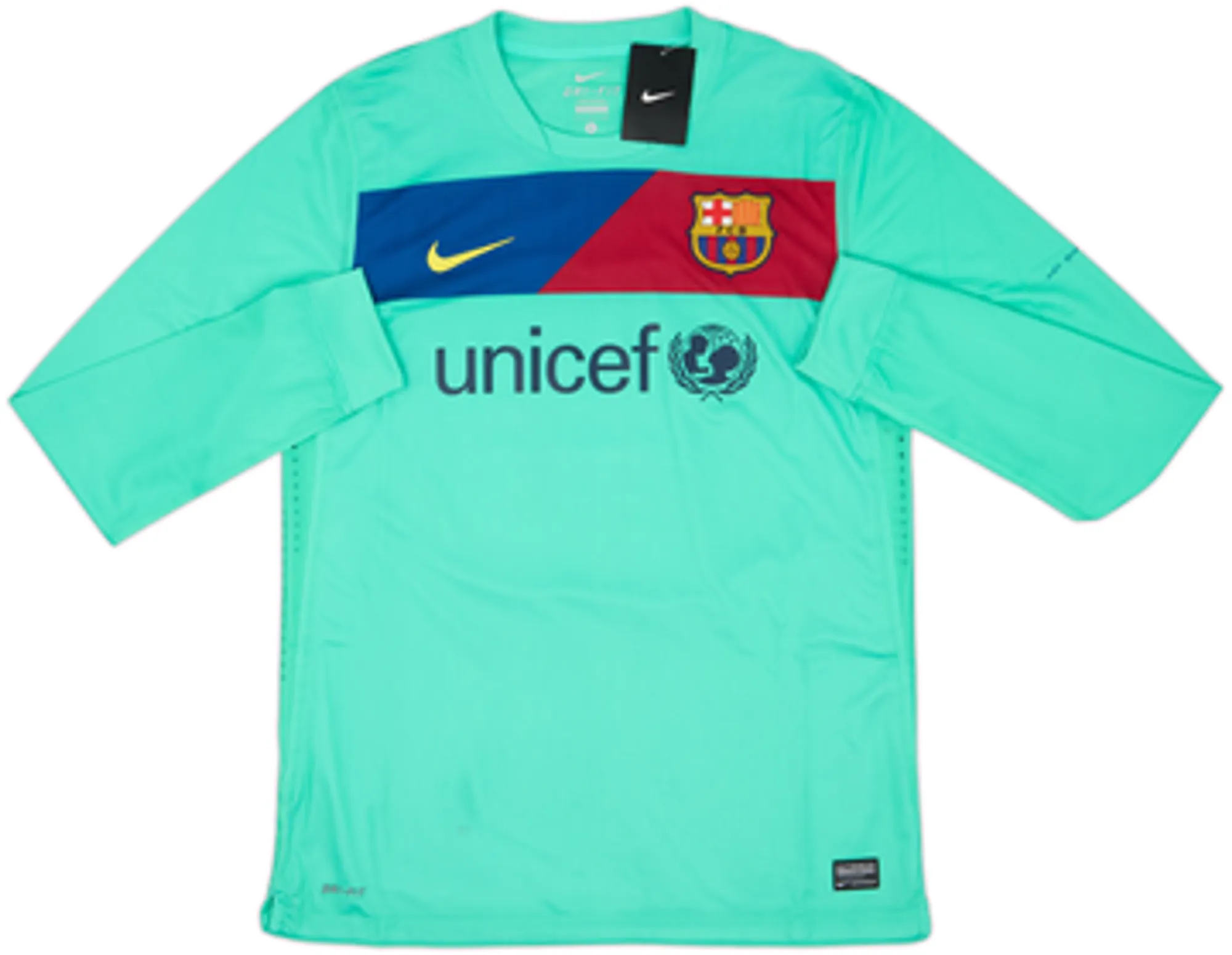 2010-11 Barcelona Player Issue Away L/S Shirt Messi #10 (S)