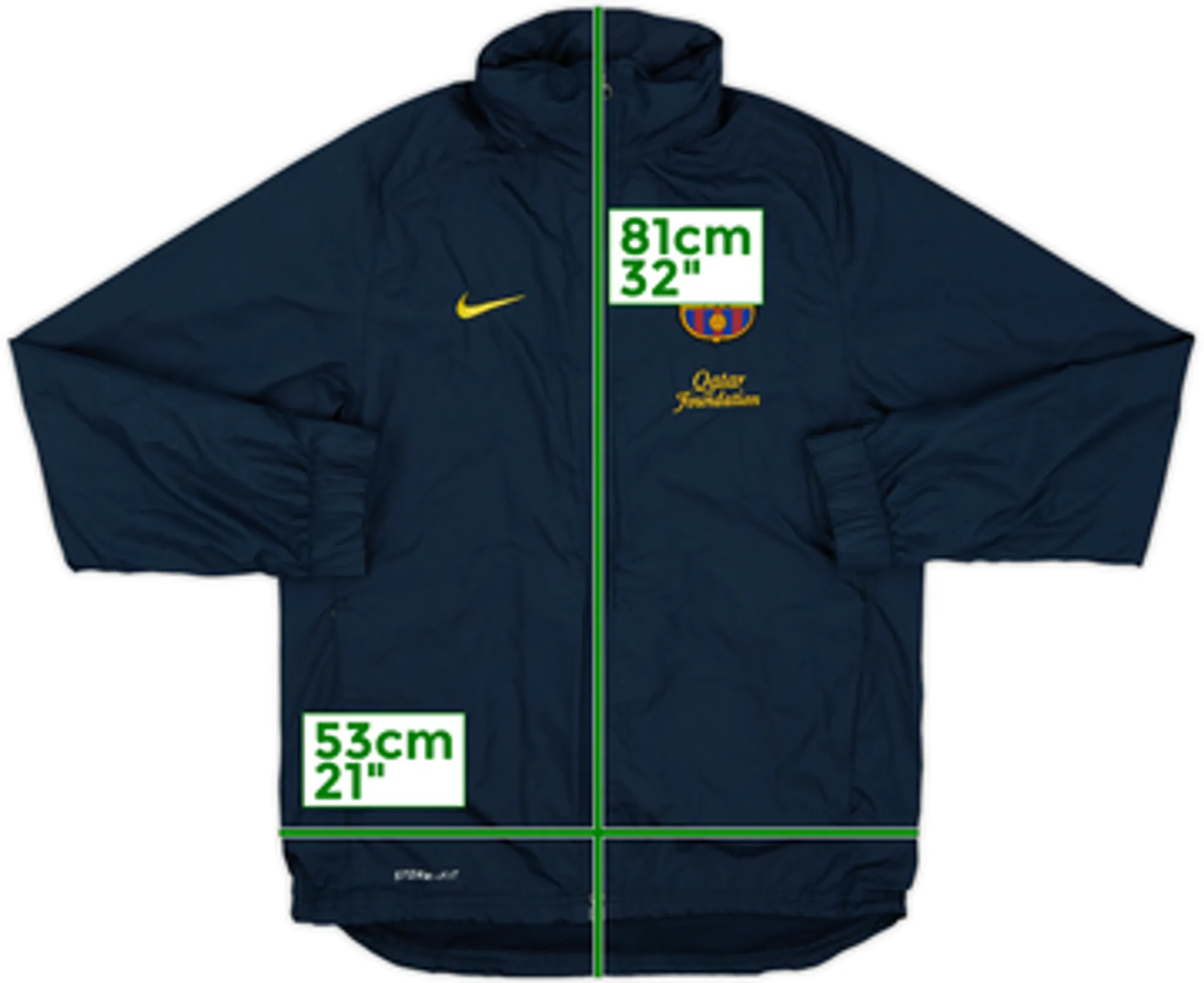 2012-13 Barcelona Nike Hooded Rain Jacket - 7/10 - (XS)