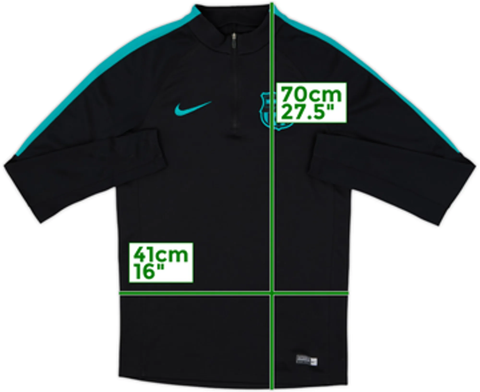 2015-16 Barcelona Nike 1/4 Zip Drill Top - 8/10 - (L)