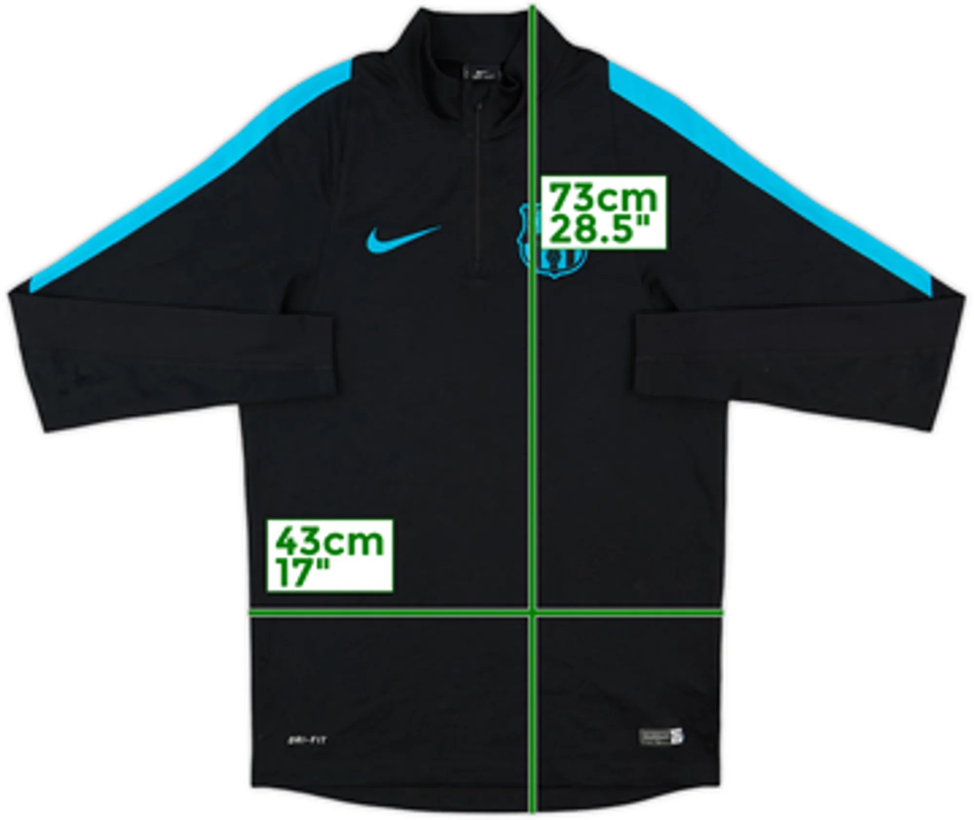 2015-16 Barcelona Nike 1/4 Zip Drill Top - 5/10 - (S)