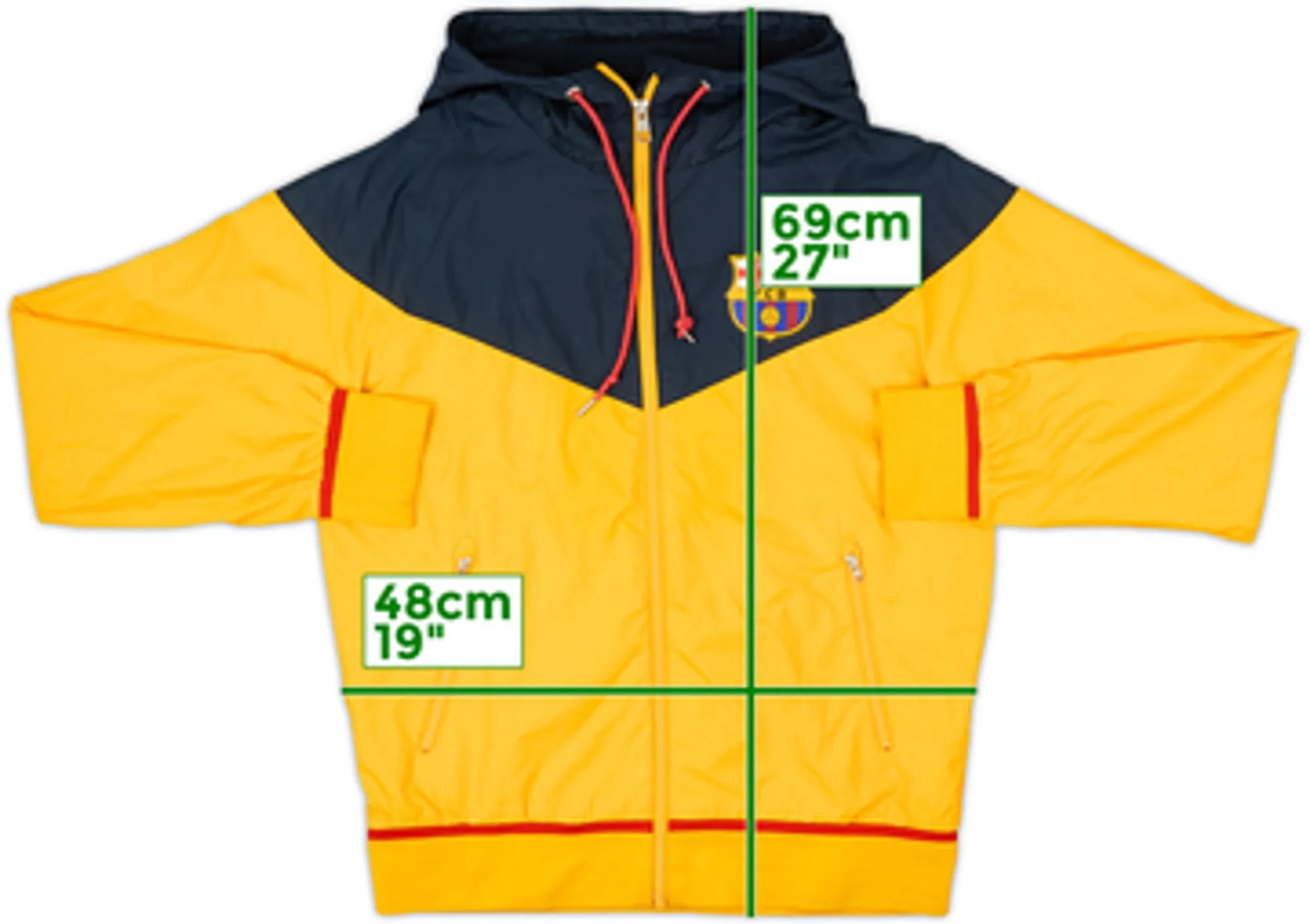 2015-16 Barcelona Nike Hooded Track Jacket - 8/10 - (M)