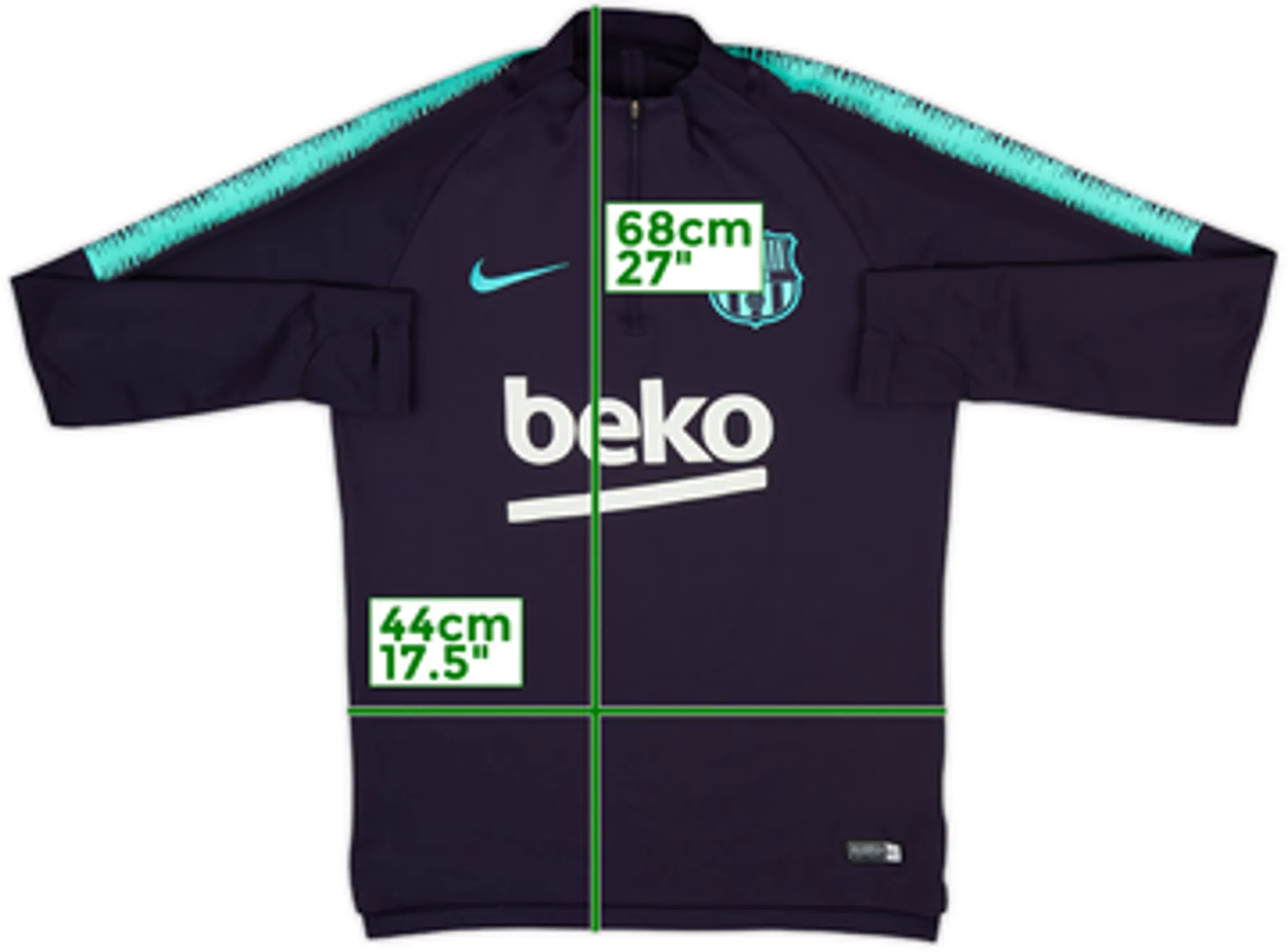 2018-19 Barcelona Nike 1/4 Zip Drill Top - 7/10 - (M)