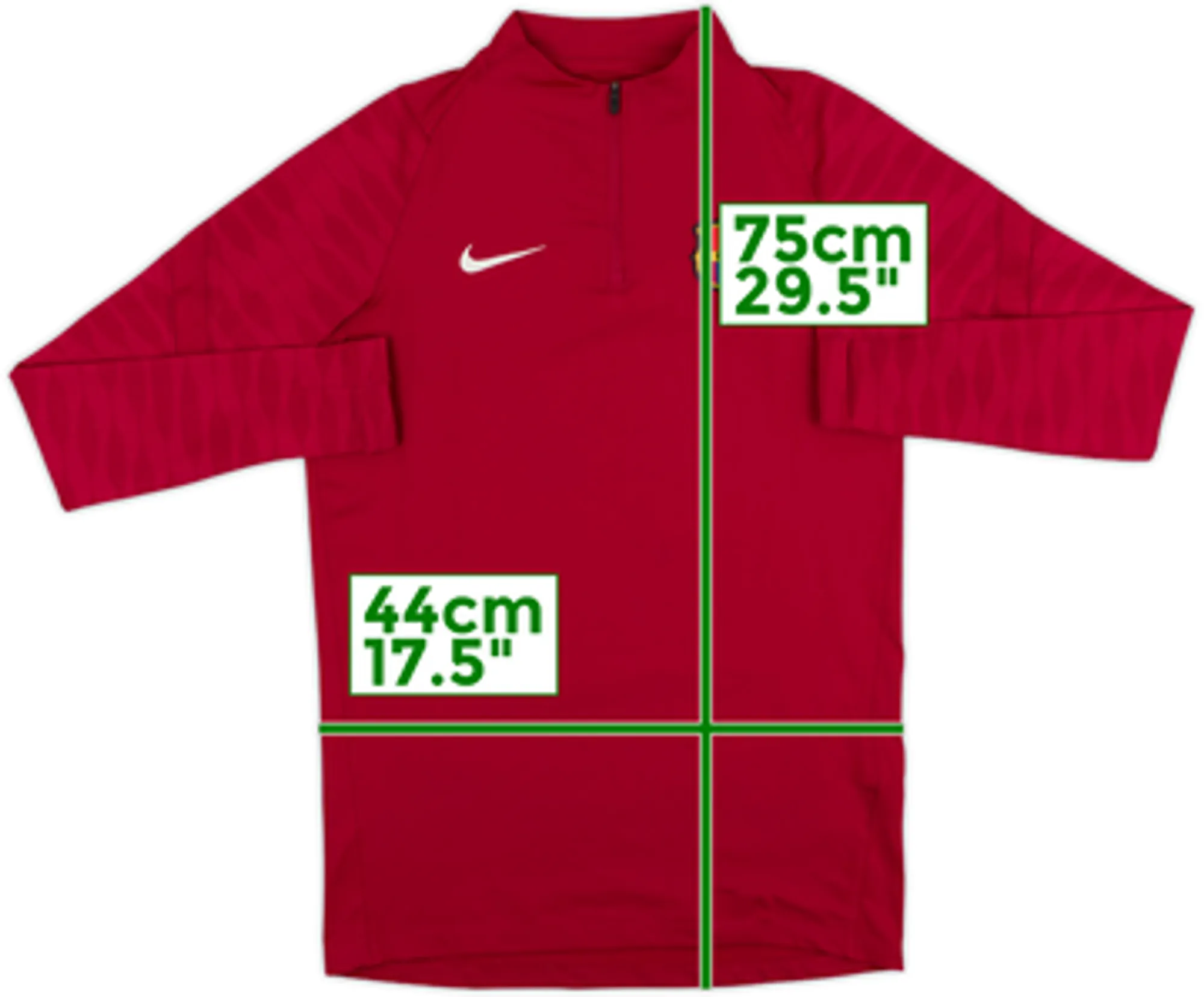 2021-22 Barcelona Nike 1/4 Zip Sweat Top - 10/10 - (S)