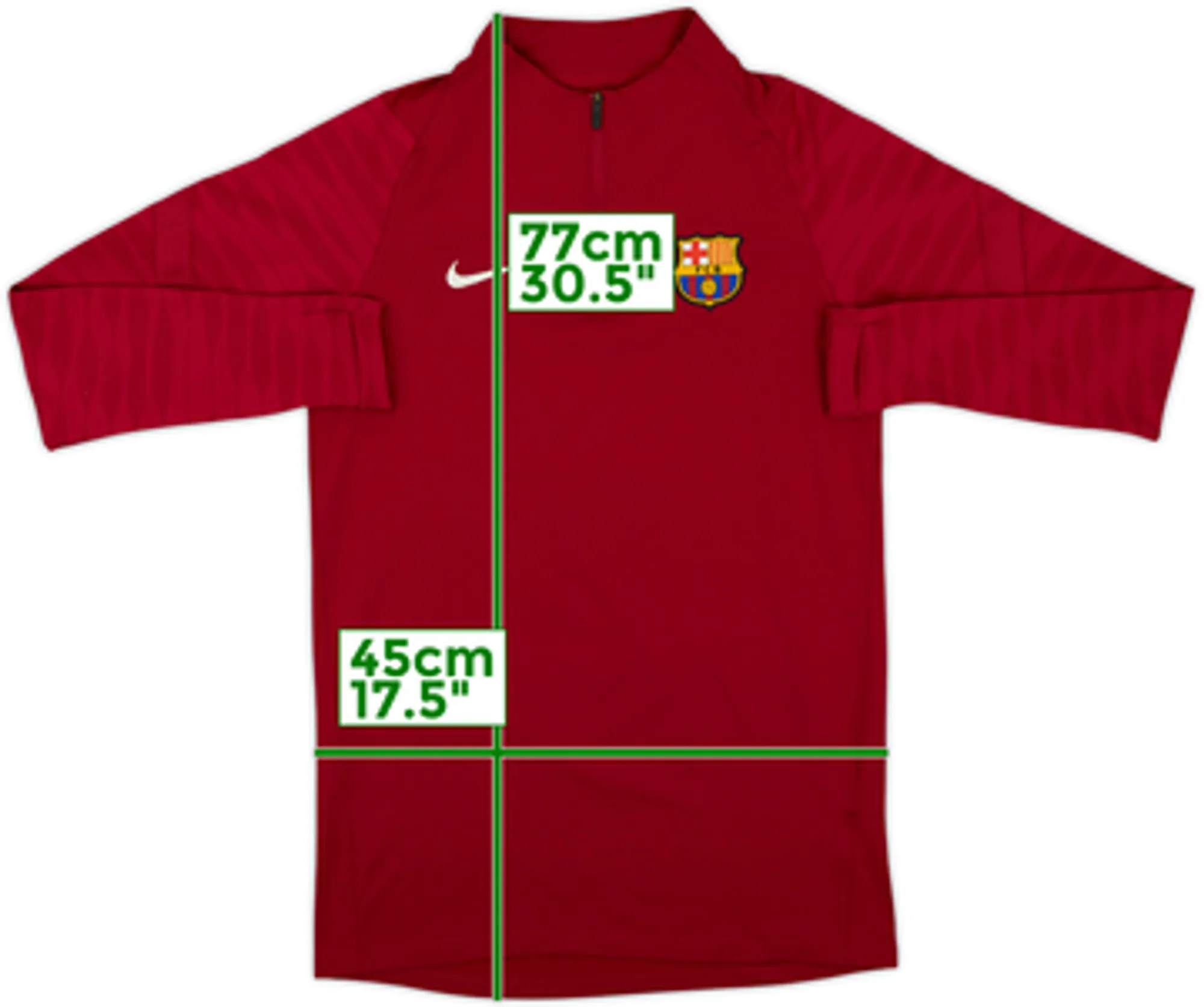 2021-22 Barcelona Nike 1/4 Zip Drill Top - 8/10 - (L)