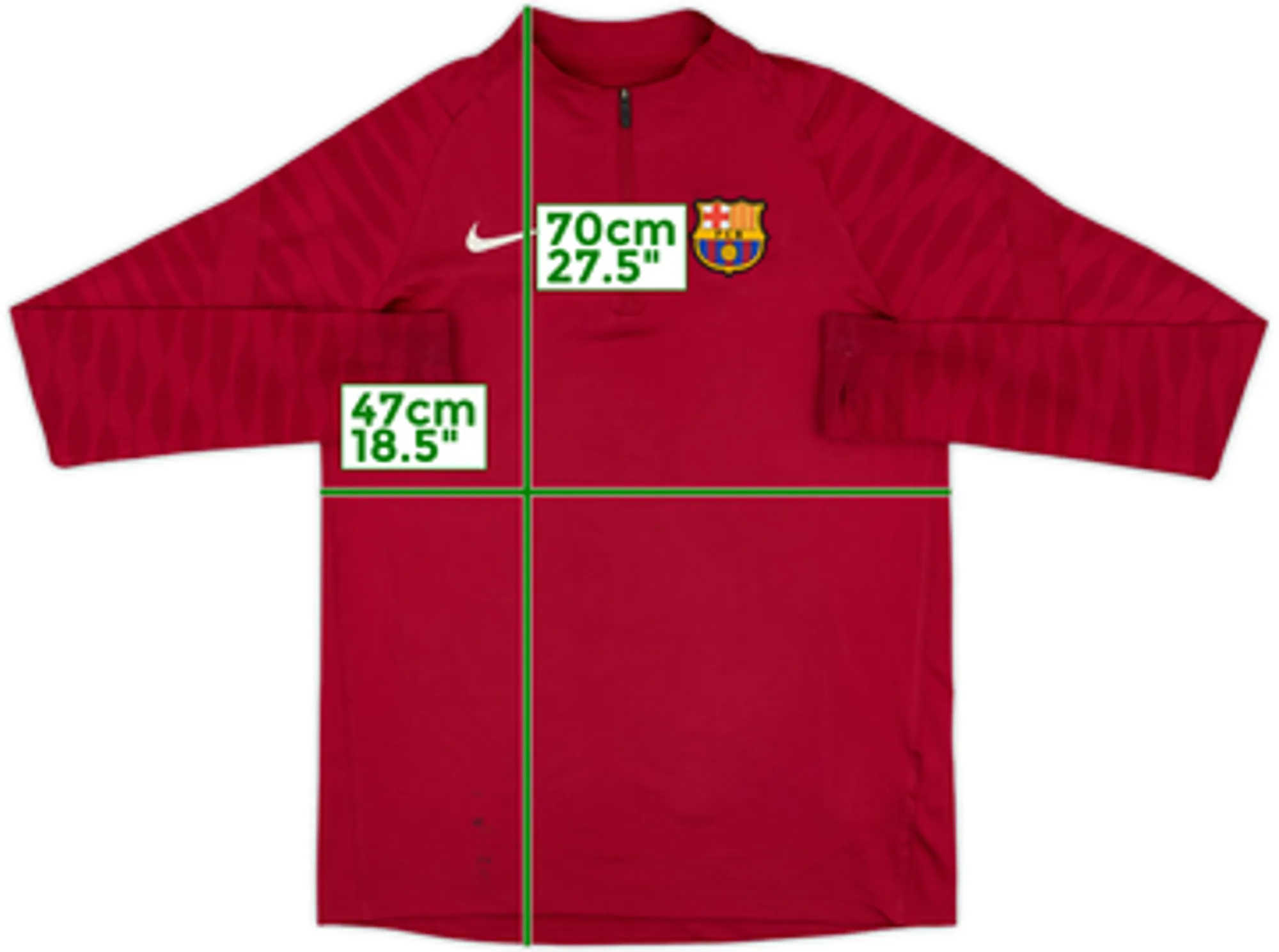 2021-22 Barcelona Nike 1/4 Zip Training Top - 7/10 - (XL.Boys)