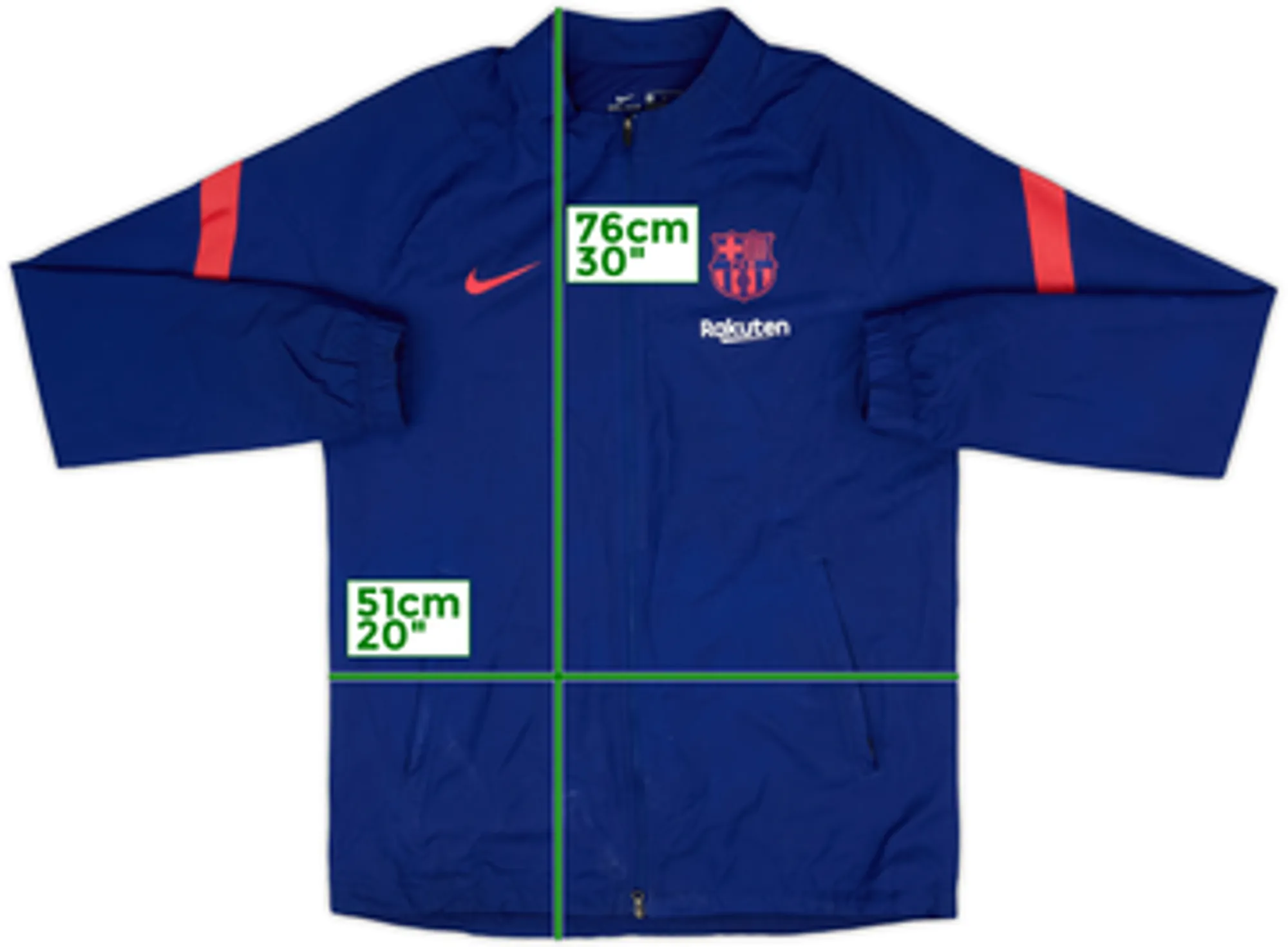 2021-22 Barcelona Nike Rain Jacket - 7/10 - (M)