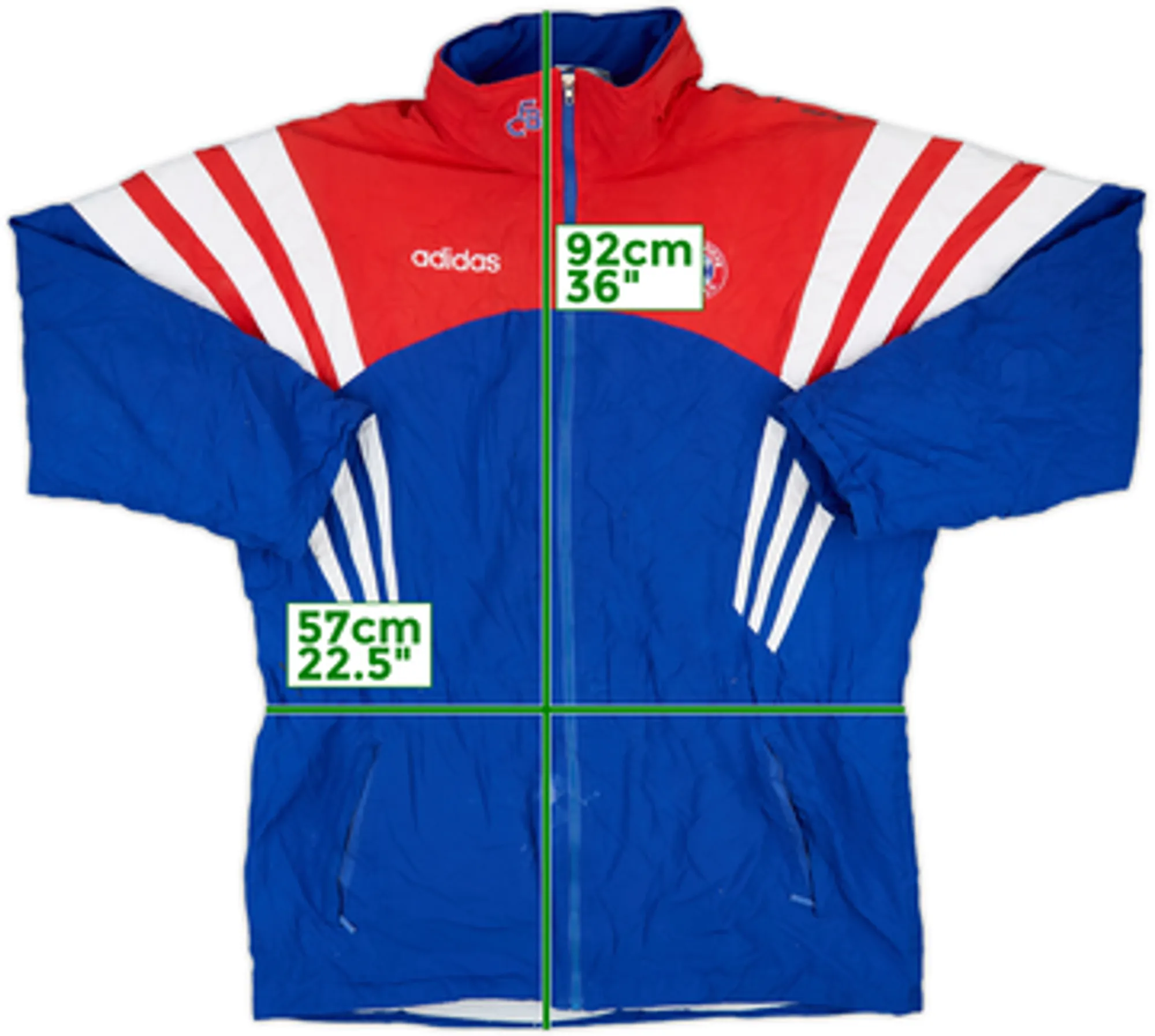 1995-96 Bayern Munich adidas Padded Bench Coat - 6/10 - (L)