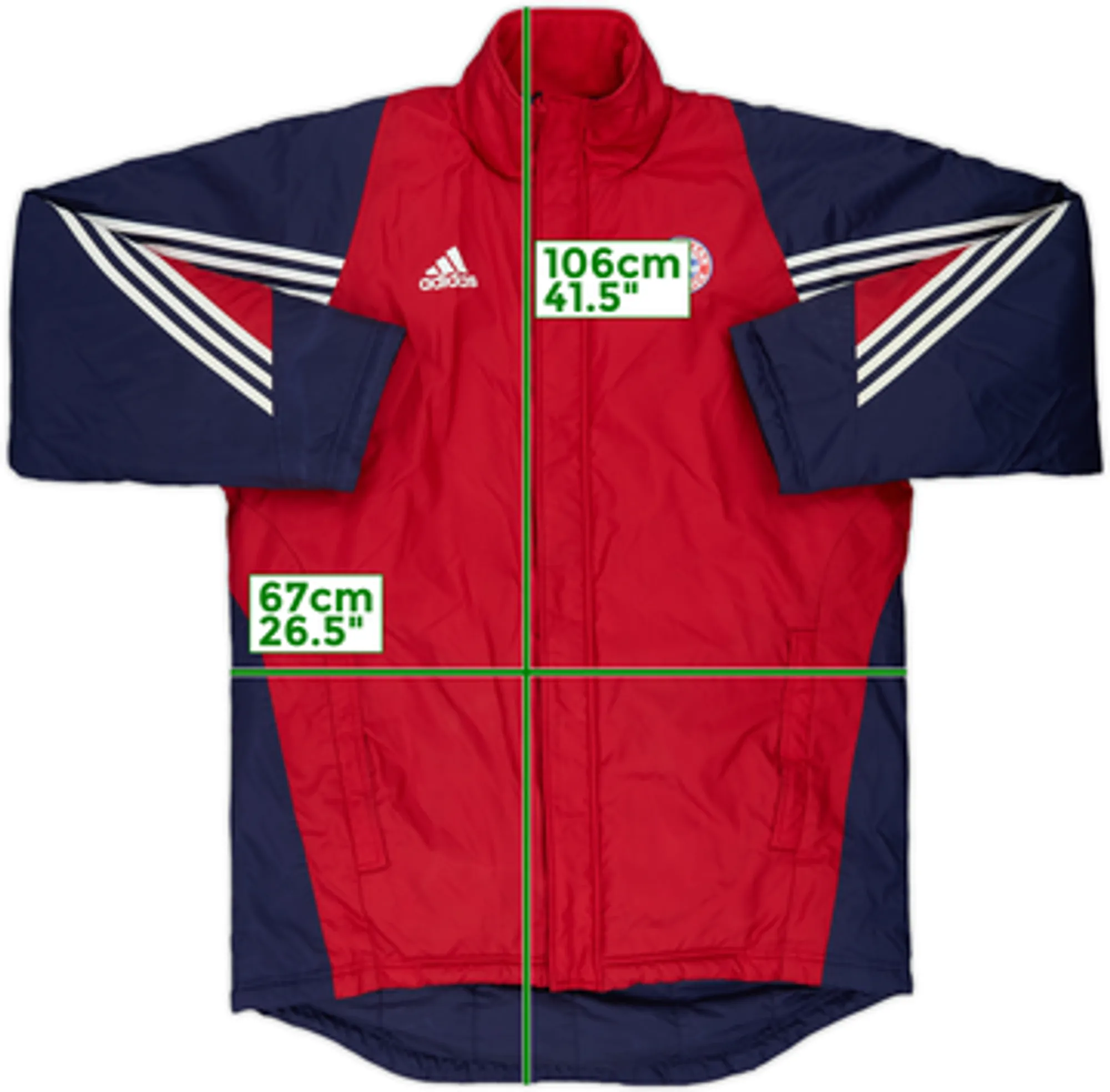 2003-04 Bayern Munich adidas Padded Bench Coat - 8/10 - (XL)