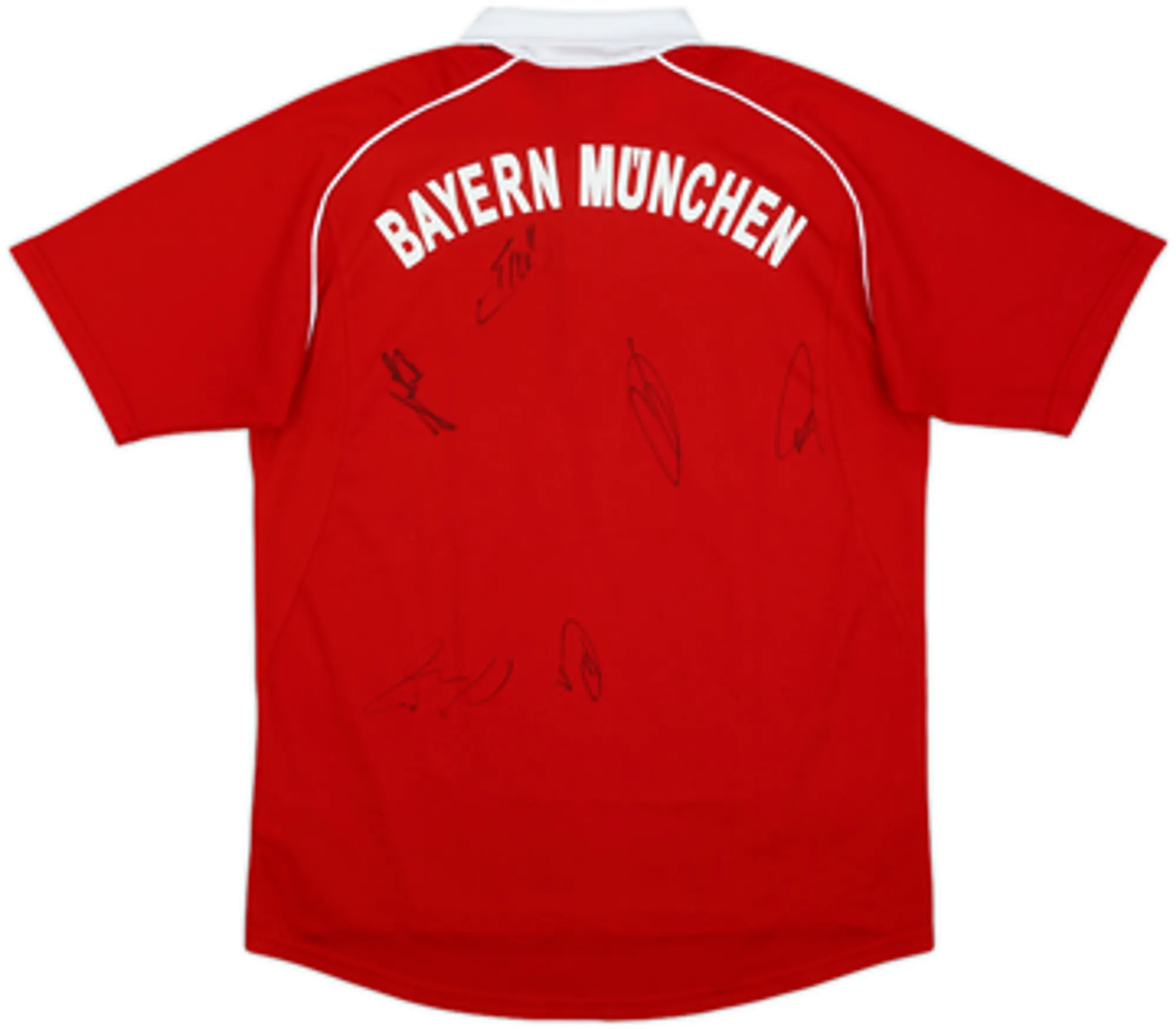 2005-06 Bayern Munich Squad Signed Home Shirt - 9/10 - (XL.Boys)