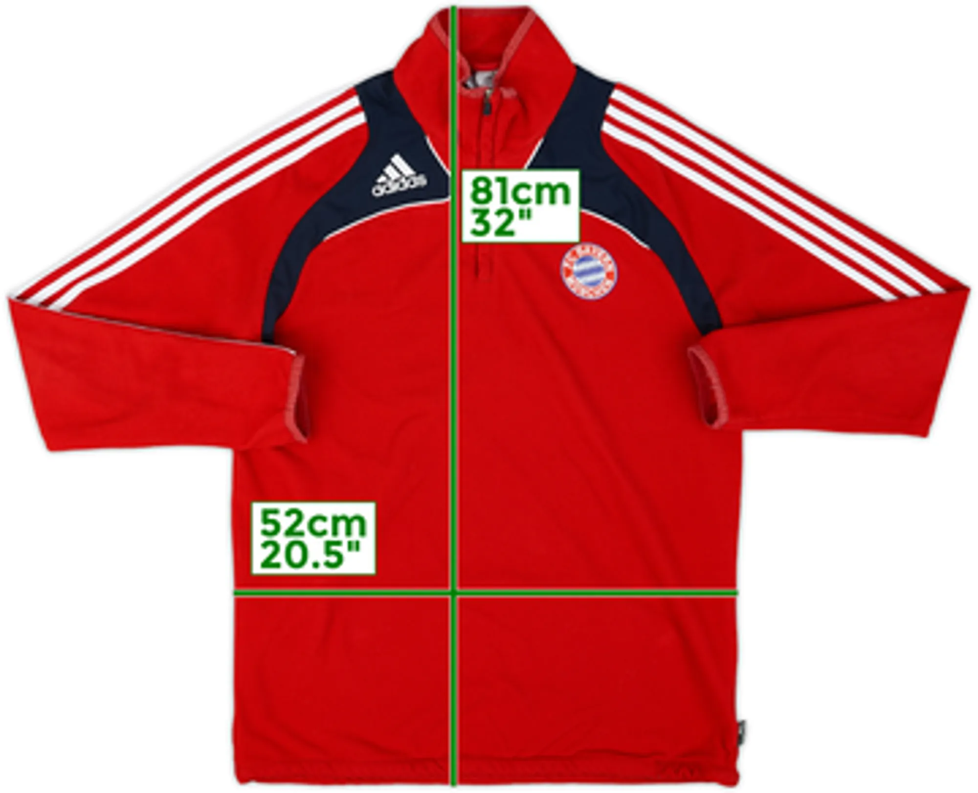 2008-09 Bayern Munich adidas 1/4 Zip Fleece Top - 9/10 - (L)