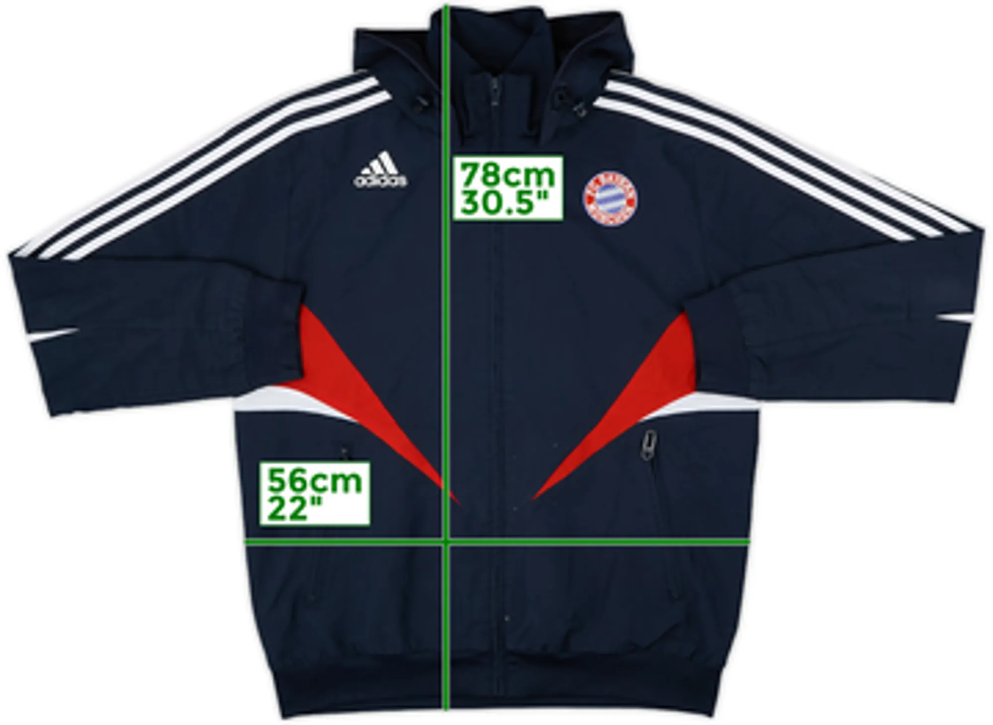 2008-09 Bayern Munich adidas Hooded Track Jacket - 7/10 - (M/L)