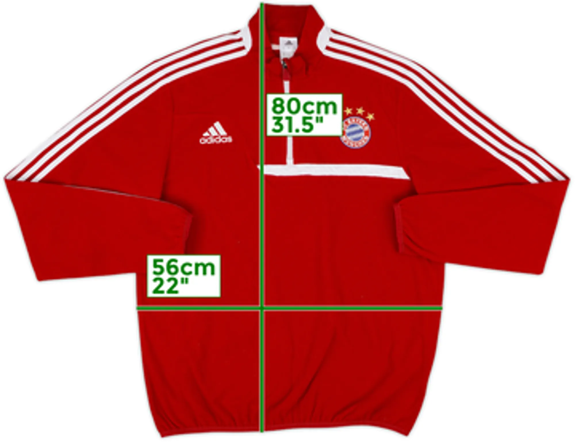 2013-14 Bayern Munich adidas 1/4 Zip Fleece Top - 8/10 - (L)