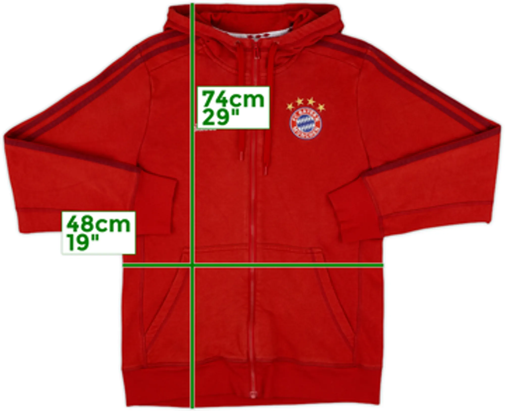 2015-16 Bayern Munich adidas Hooded Track Jacket - 8/10 - (M)