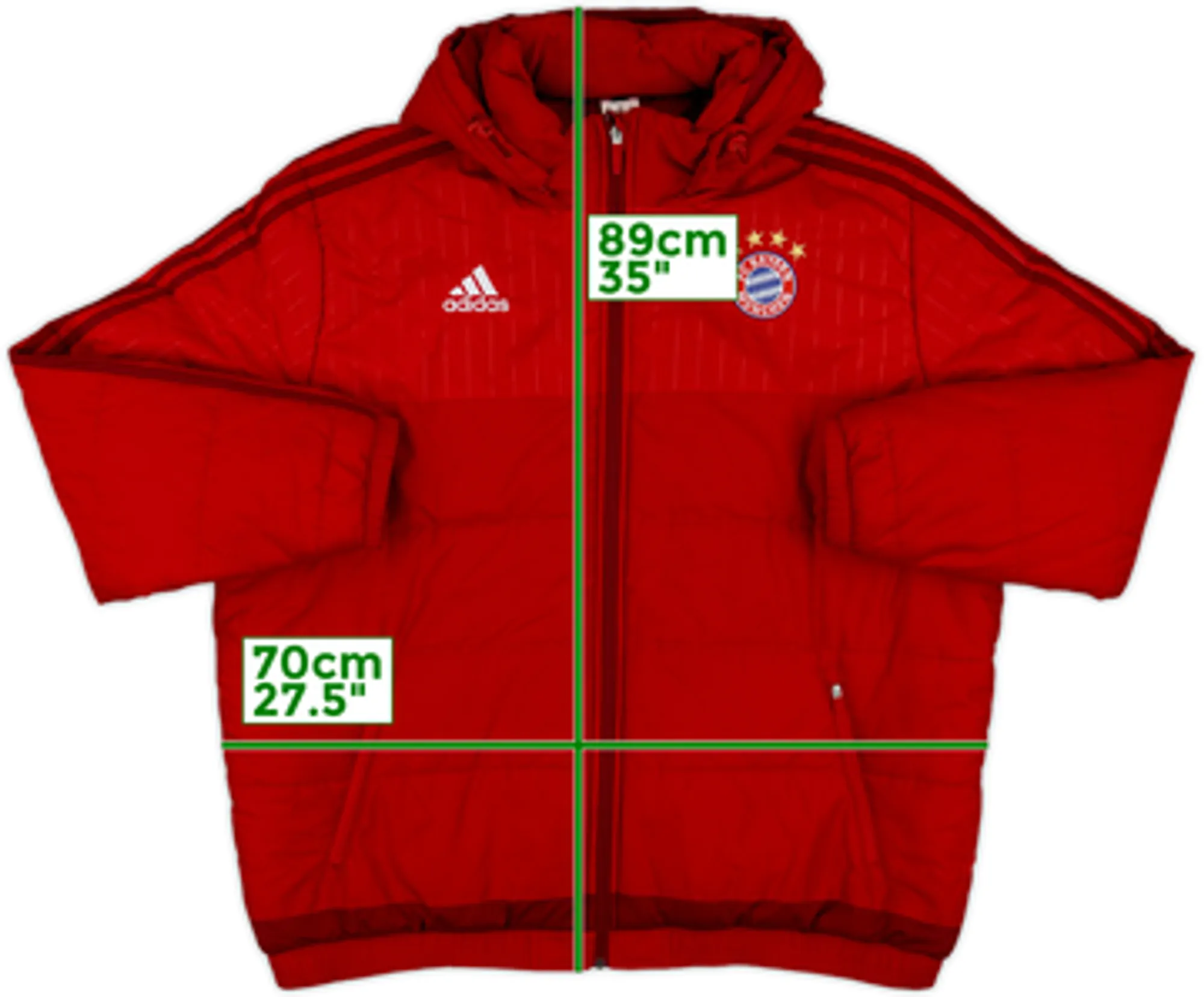 2015-16 Bayern Munich adidas Padded Bench Coat - 8/10 - (XXL)