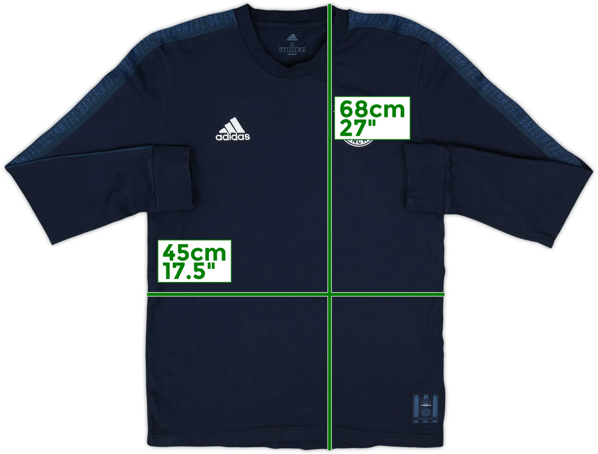 2019-20 Bayern Munich adidas L/S Cotton Tee - 8/10 - (S)