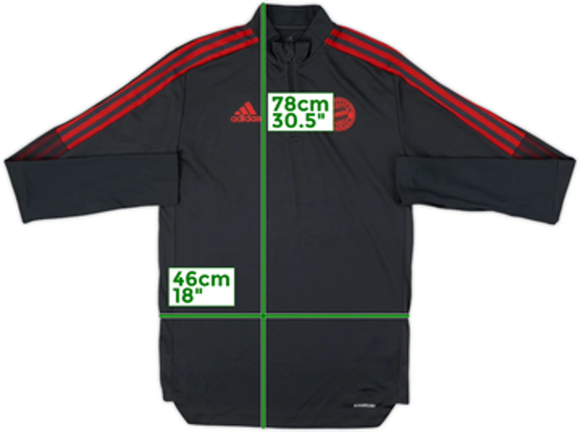 2020-21 Bayern Munich adidas 1/4 Zip Drill Top - 8/10 - (S)