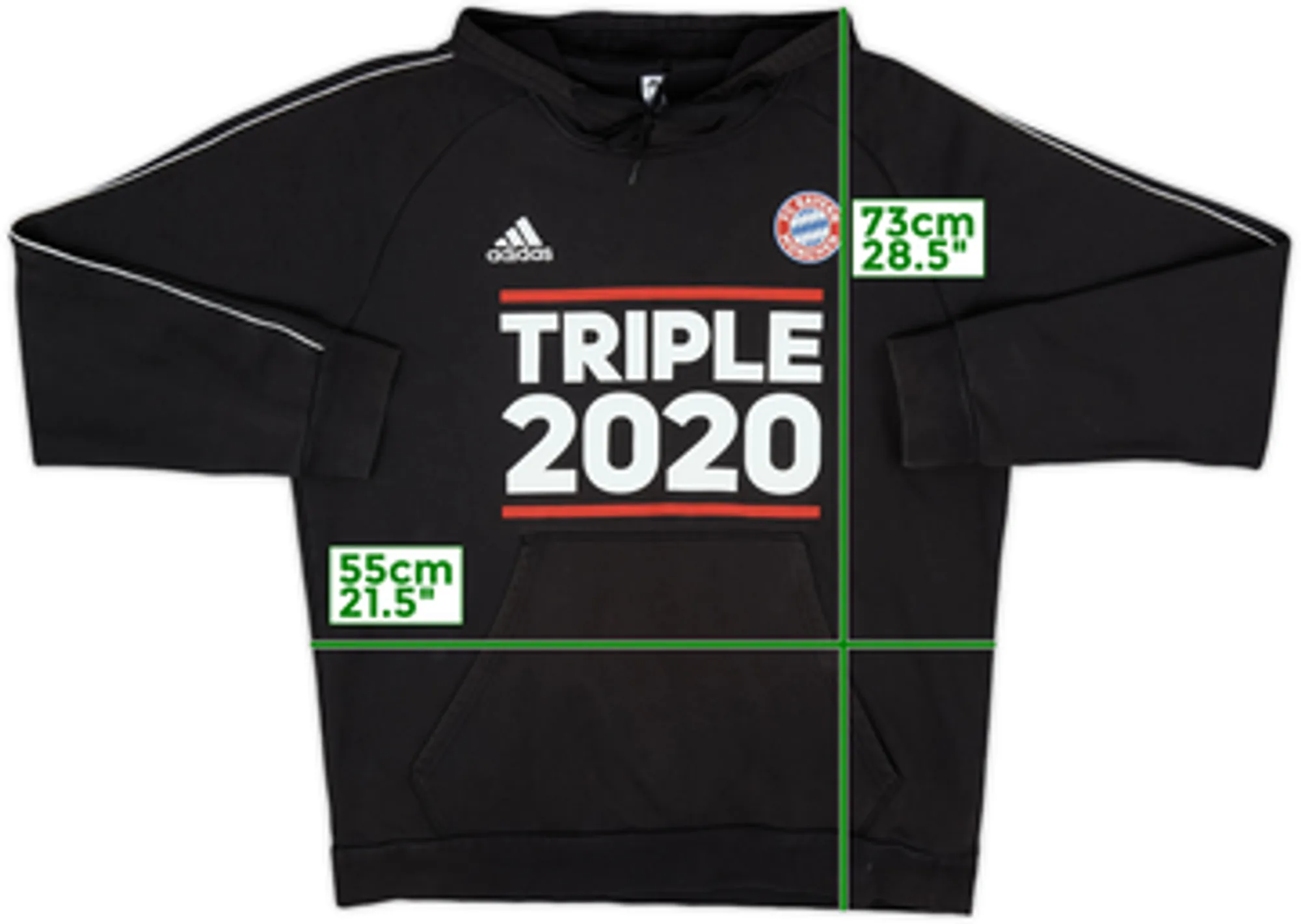 2020-21 Bayern Munich adidas Triple 2020 Hooded Sweat Top - 7/10 - (XL)