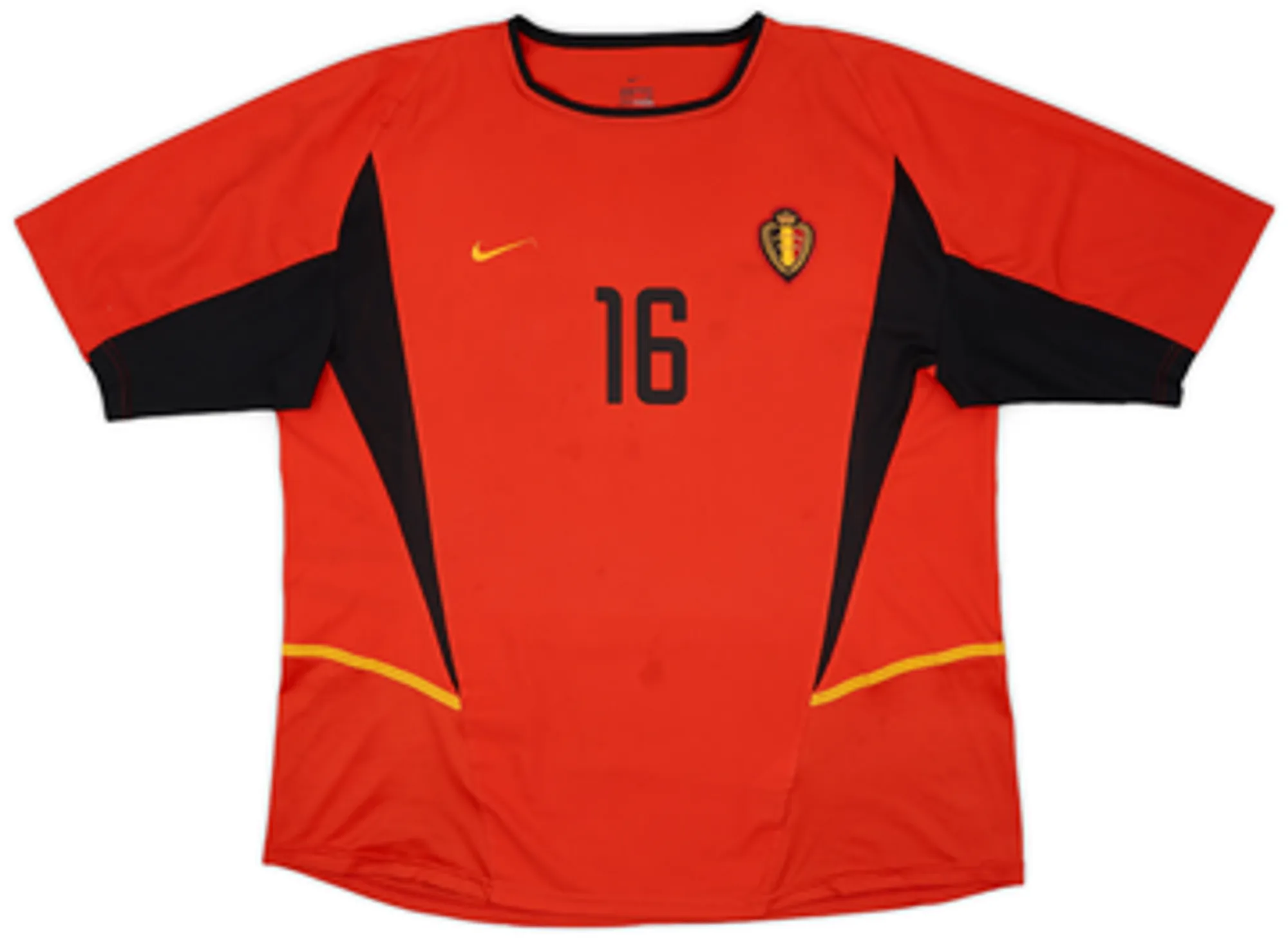 2002-04 Belgium Home Shirt Van Buyten #16 - 7/10 - (XXL)