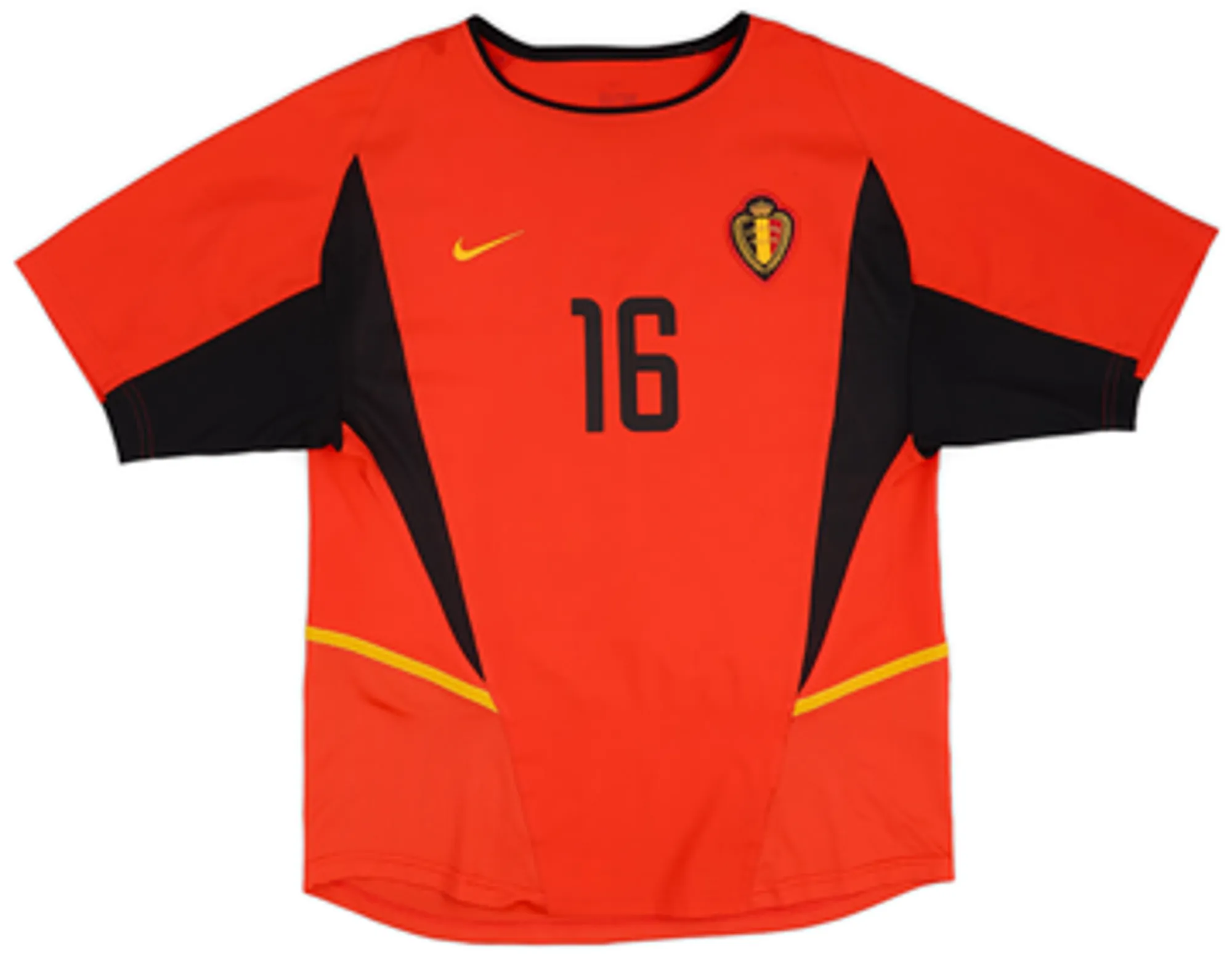 2002-04 Belgium Home Shirt Van Buyten #16 - 8/10 - (S)