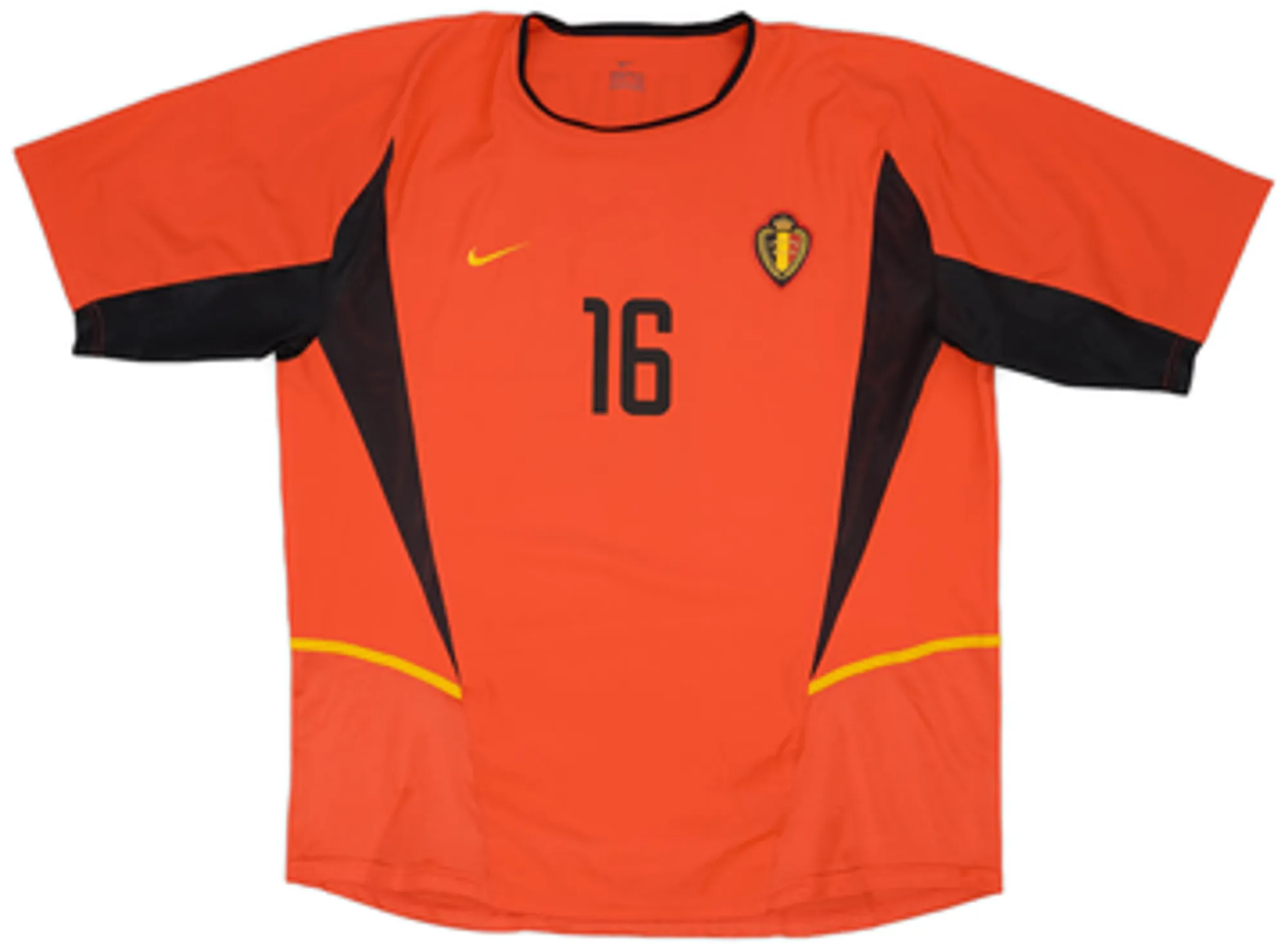 2002-04 Belgium Home Shirt Van Buyten #16 - 9/10 - (L)