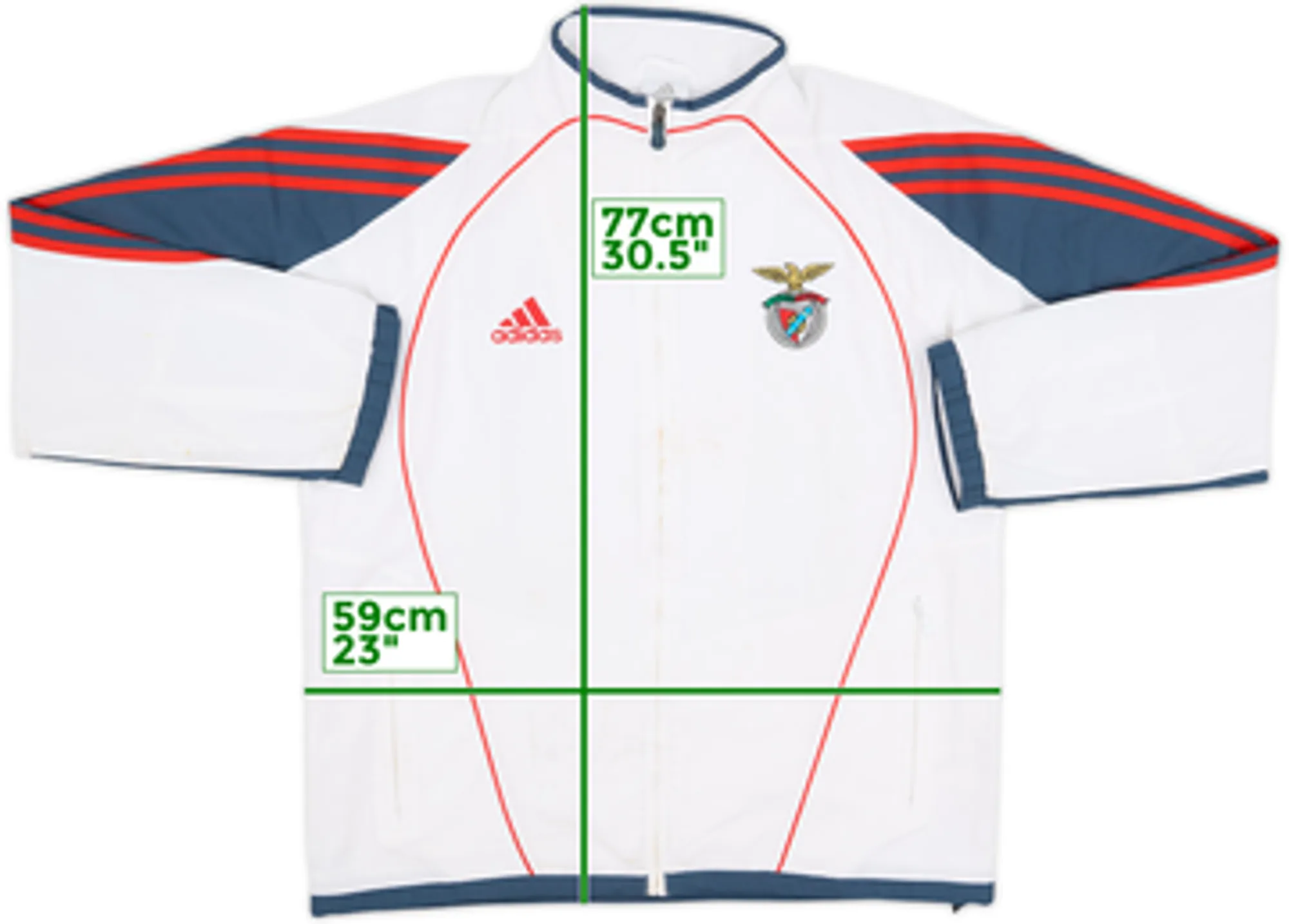 2005-06 Benfica adidas Track Jacket - 6/10 - (M/L)
