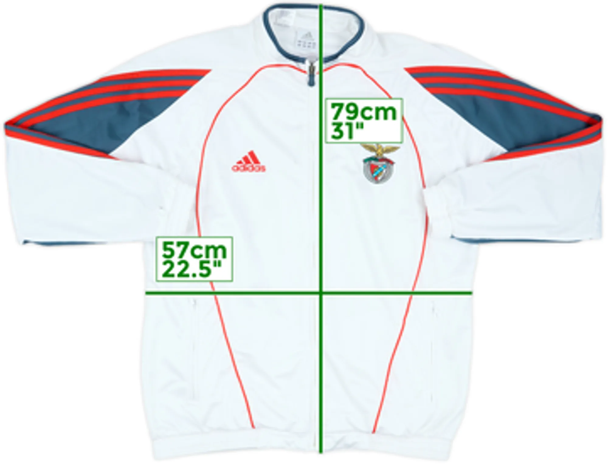 2005-06 Benfica adidas Track Jacket - 7/10 - (L/XL)