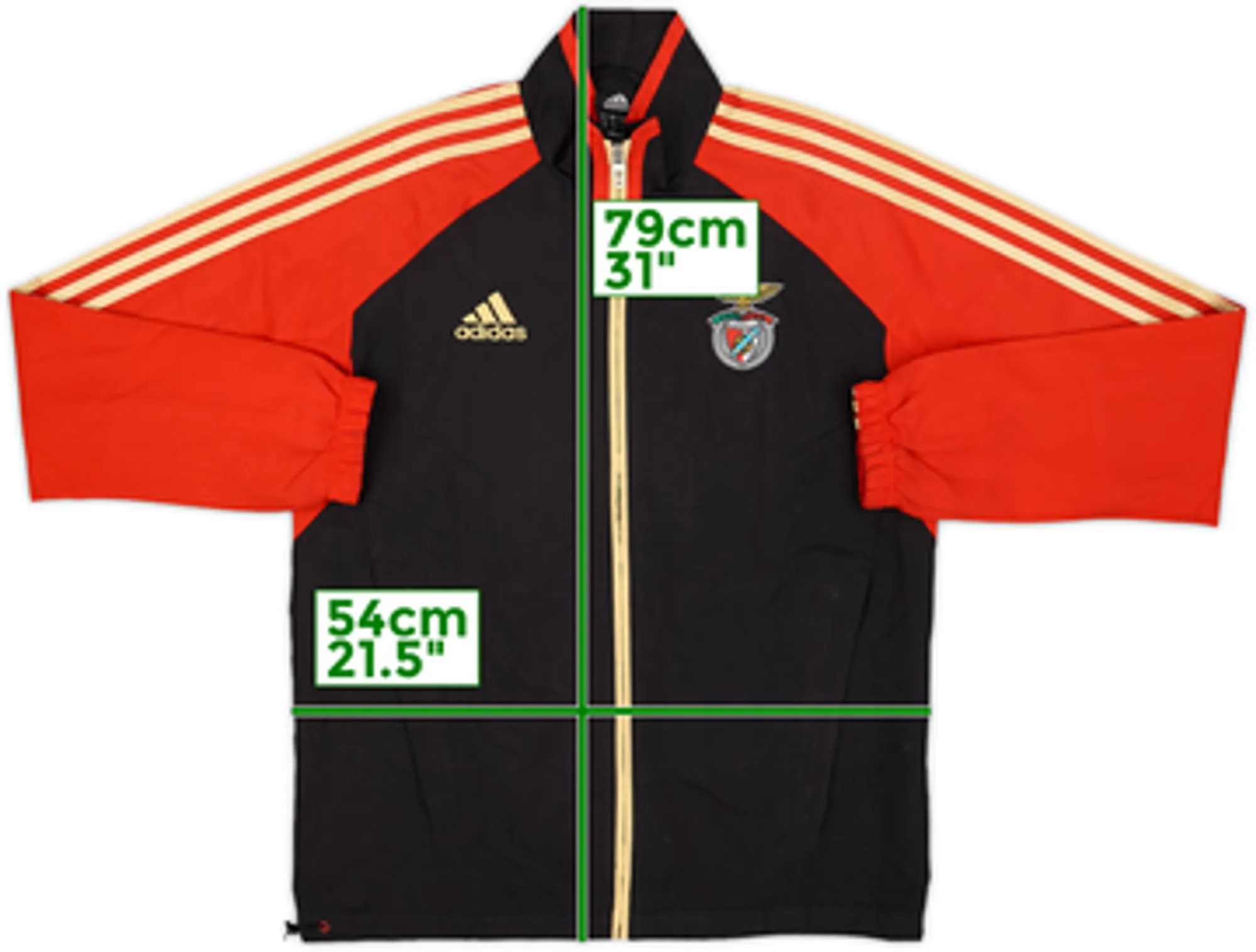 2011-12 Benfica adidas Track Jacket - 8/10 - (S)