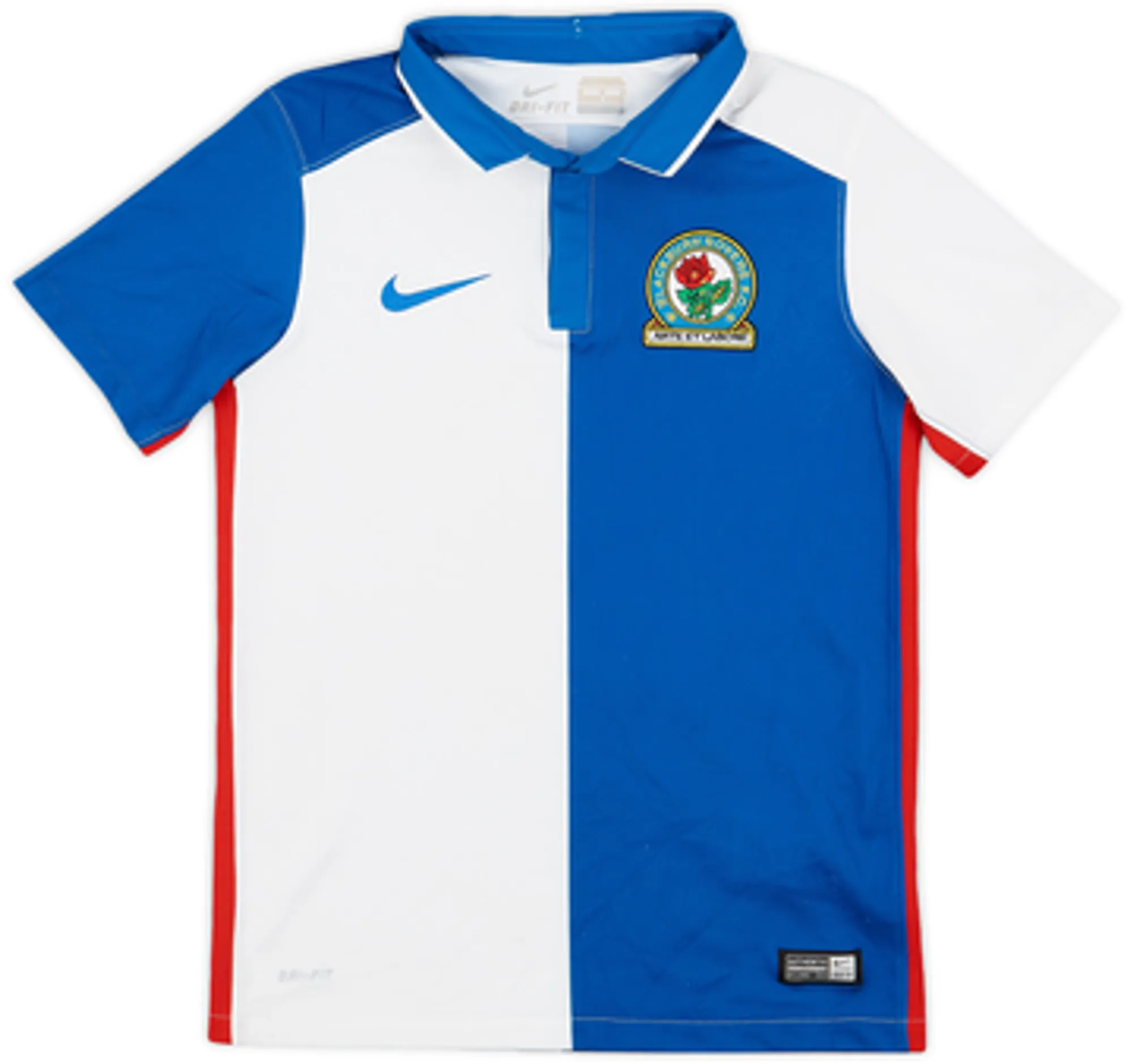 2015-16 Blackburn Home Shirt Henley #2 - 8/10 - (M.Boys)