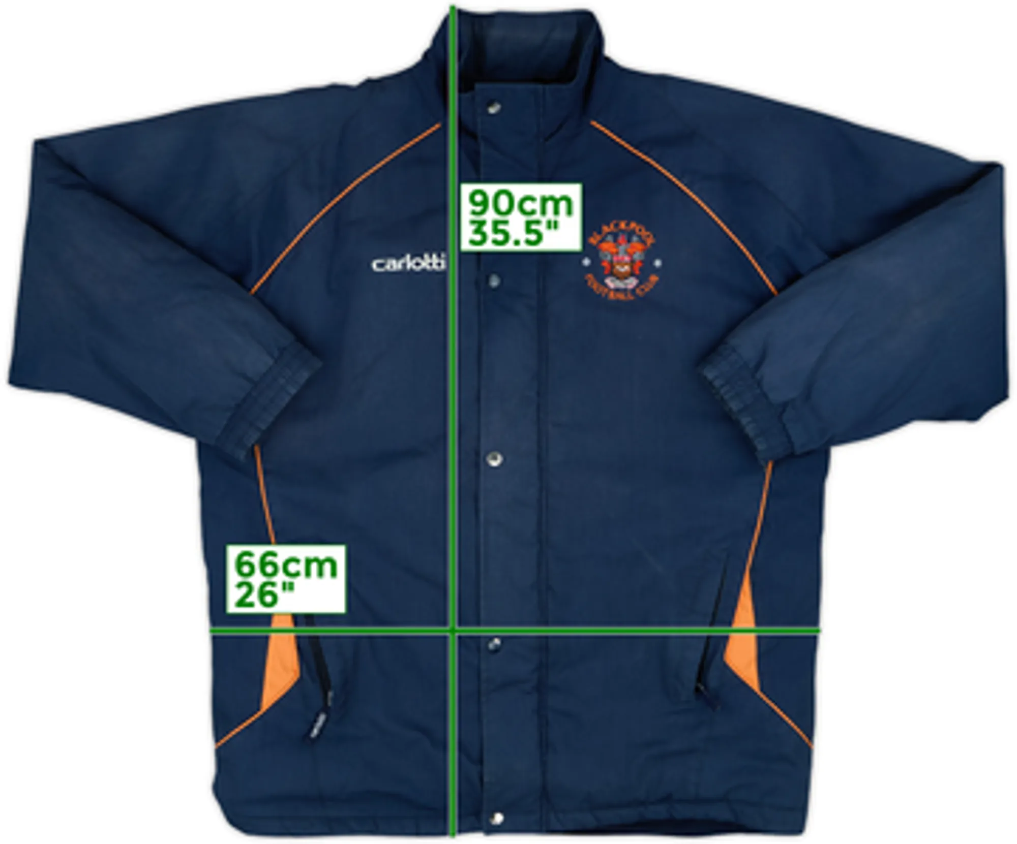 2007-08 Blackpool Carlotti Padded Bench Coat - 6/10 - (L)