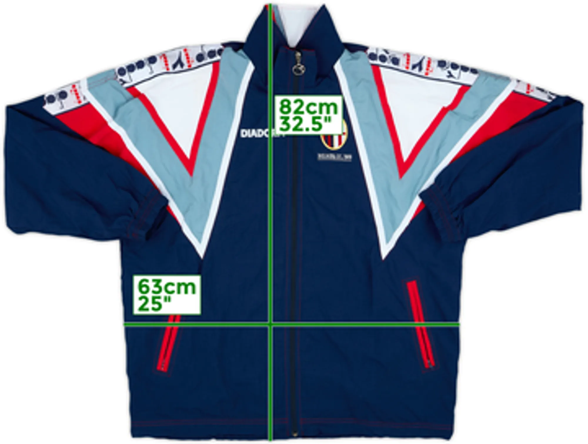 1996-97 Bologna Diadora Track Jacket - 8/10 - (M)