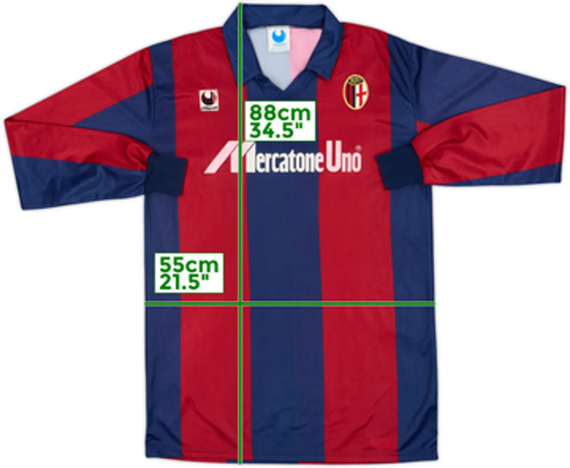 1989-91 Bologna Home L/S Shirt - 8/10 - (L)
