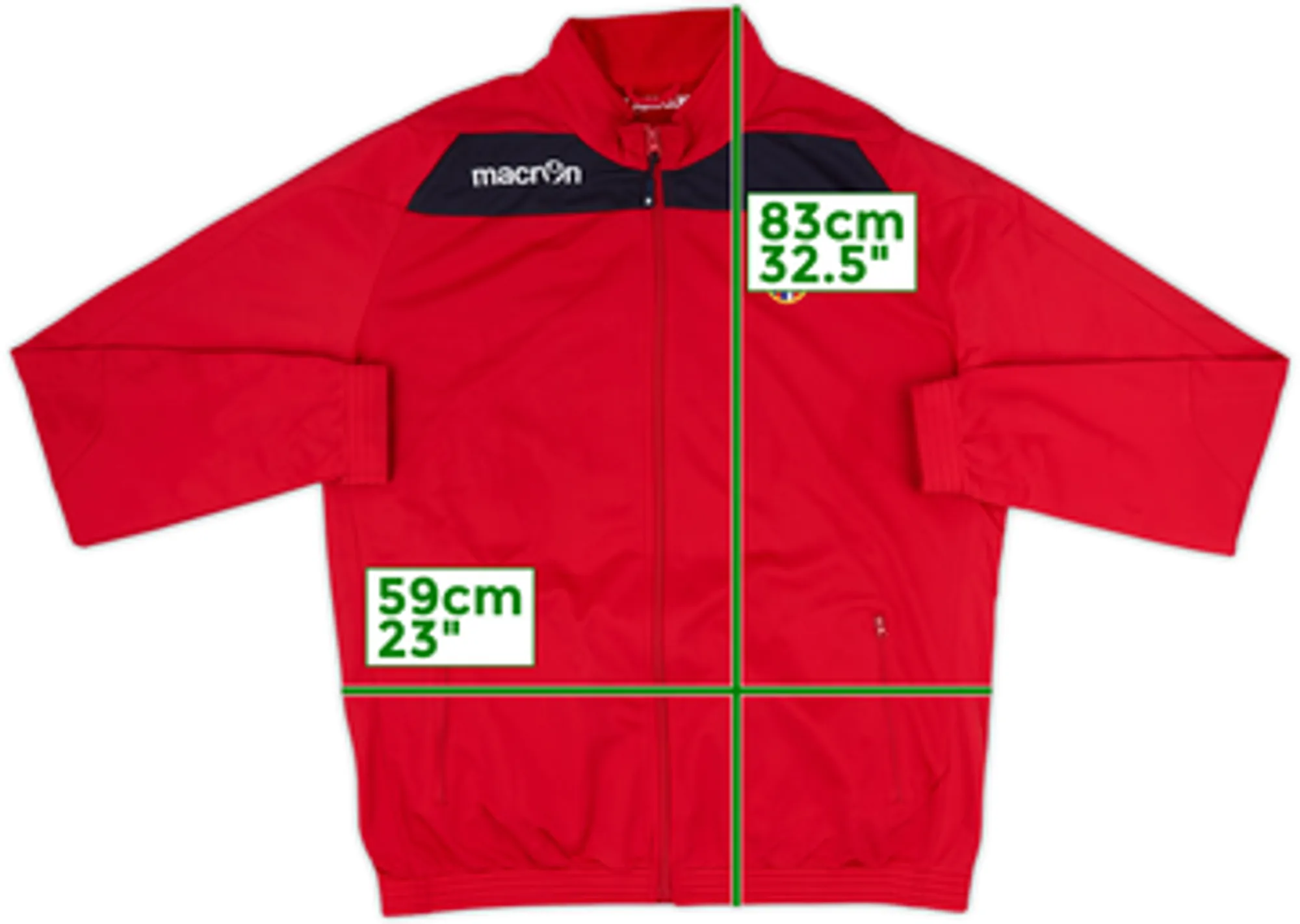 2013-14 Bologna Macron Track Jacket - 8/10 - (XXL)