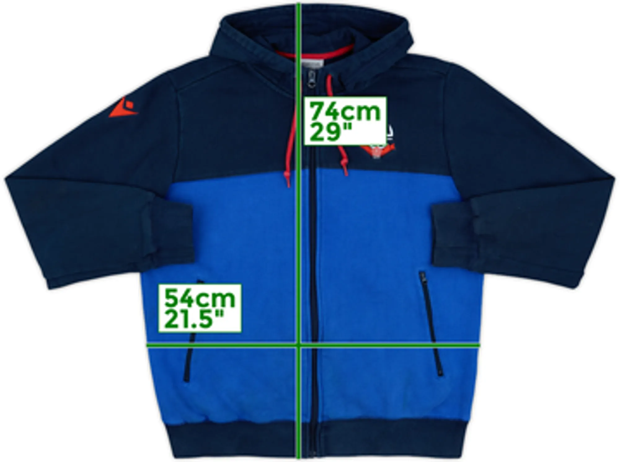 2016-17 Bolton Macron Hooded Track Jacket - 6/10 - (XL)