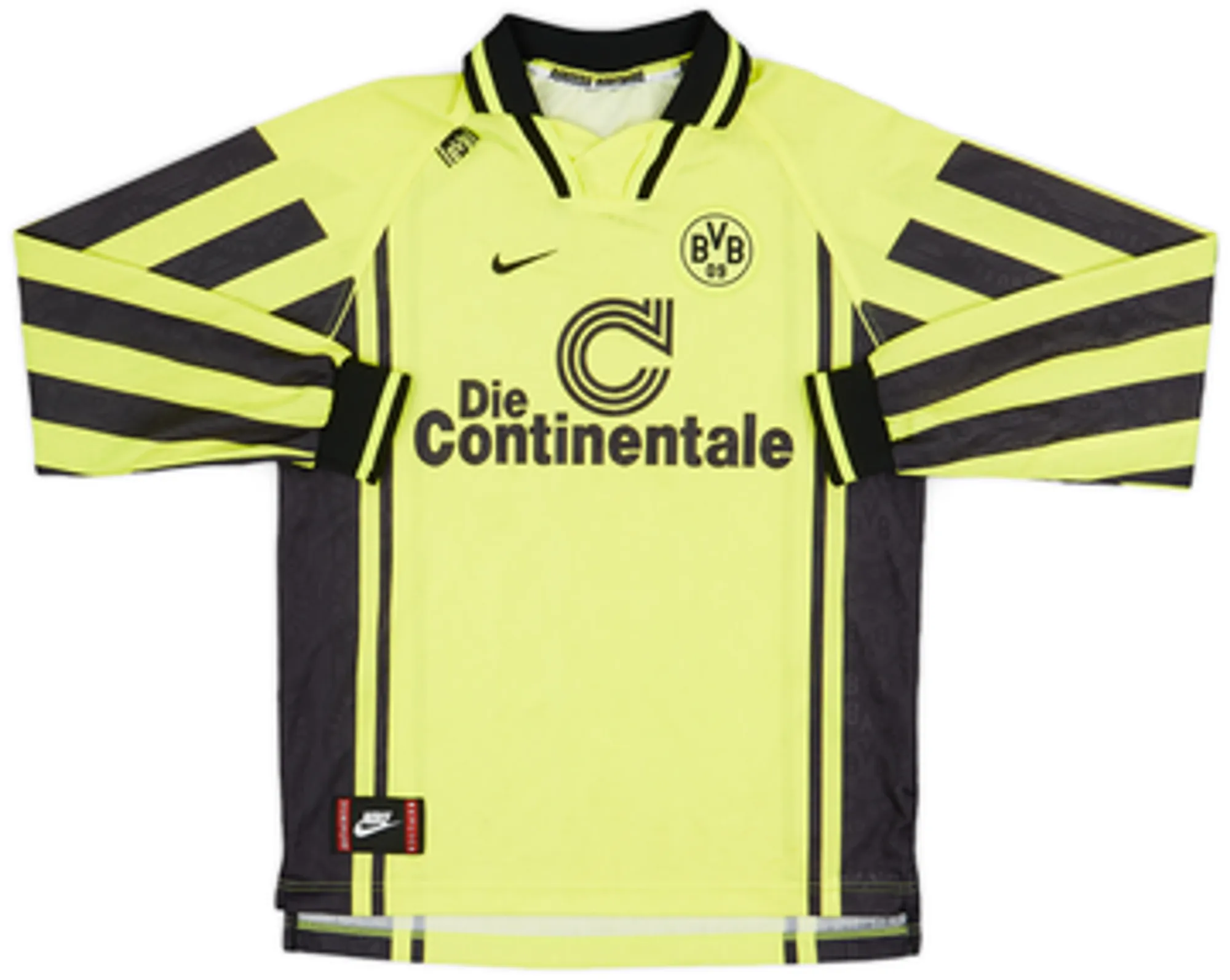 1996-97 Borussia Dortmund Home L/S Shirt - 8/10 - (L.Boys)