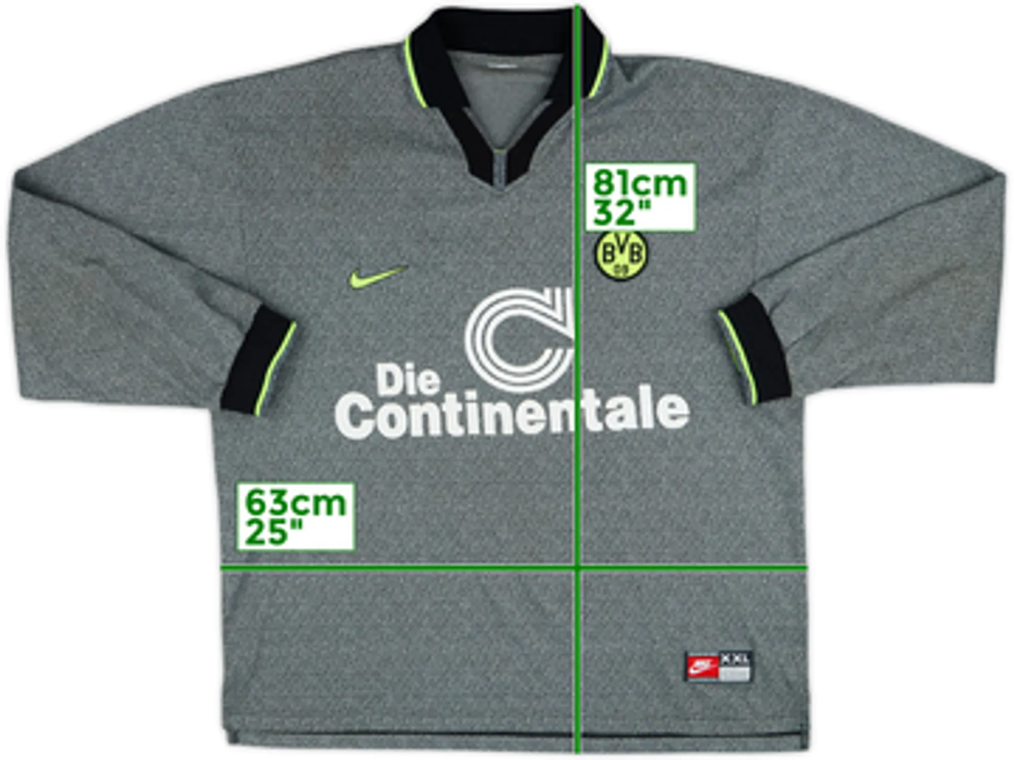 1997-98 Borussia Dortmund Away L/S Shirt - 8/10 - (XXL)