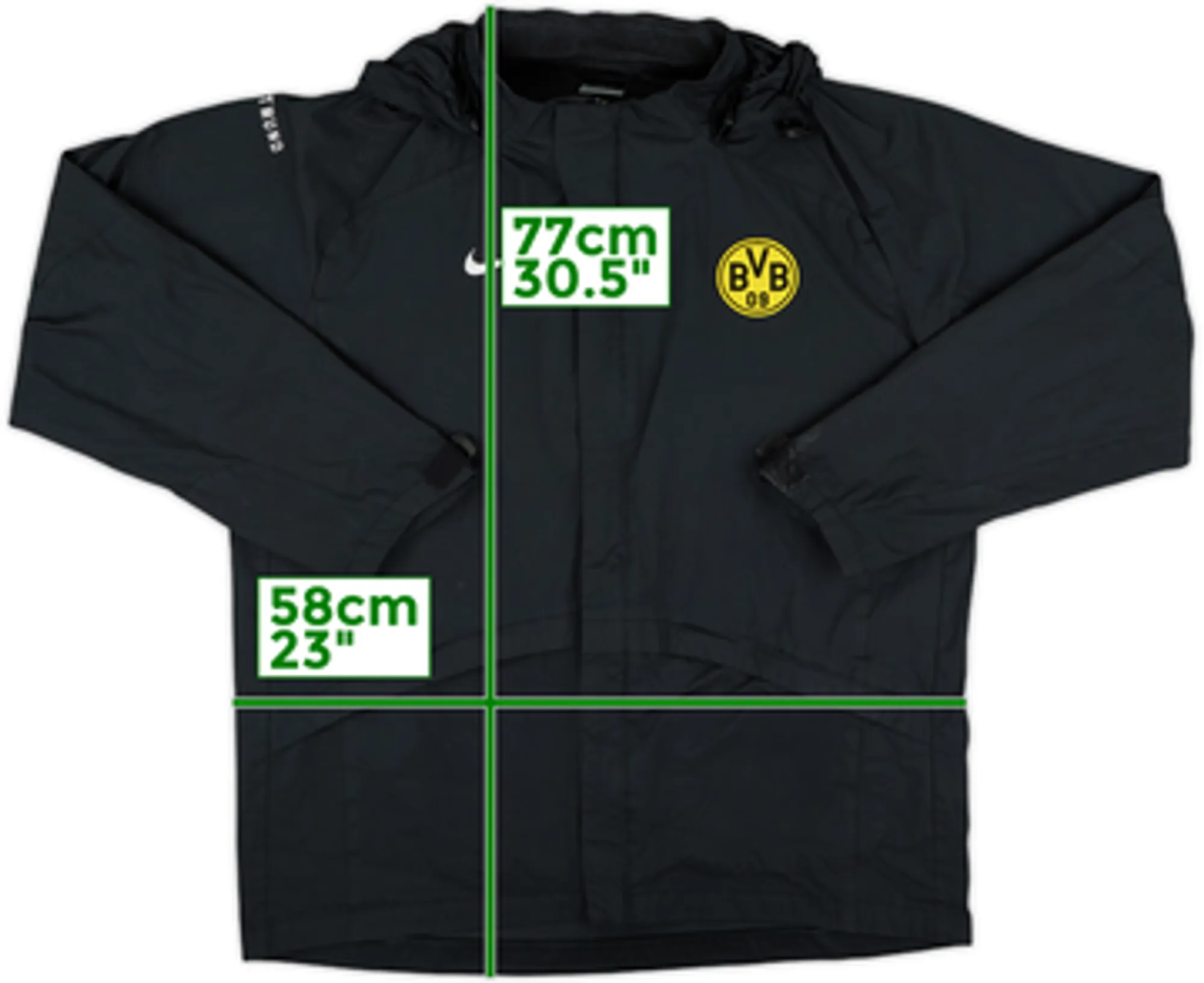 2006-07 Borussia Dortmund Nike Hooded Rain Jacket - 7/10 - (M)