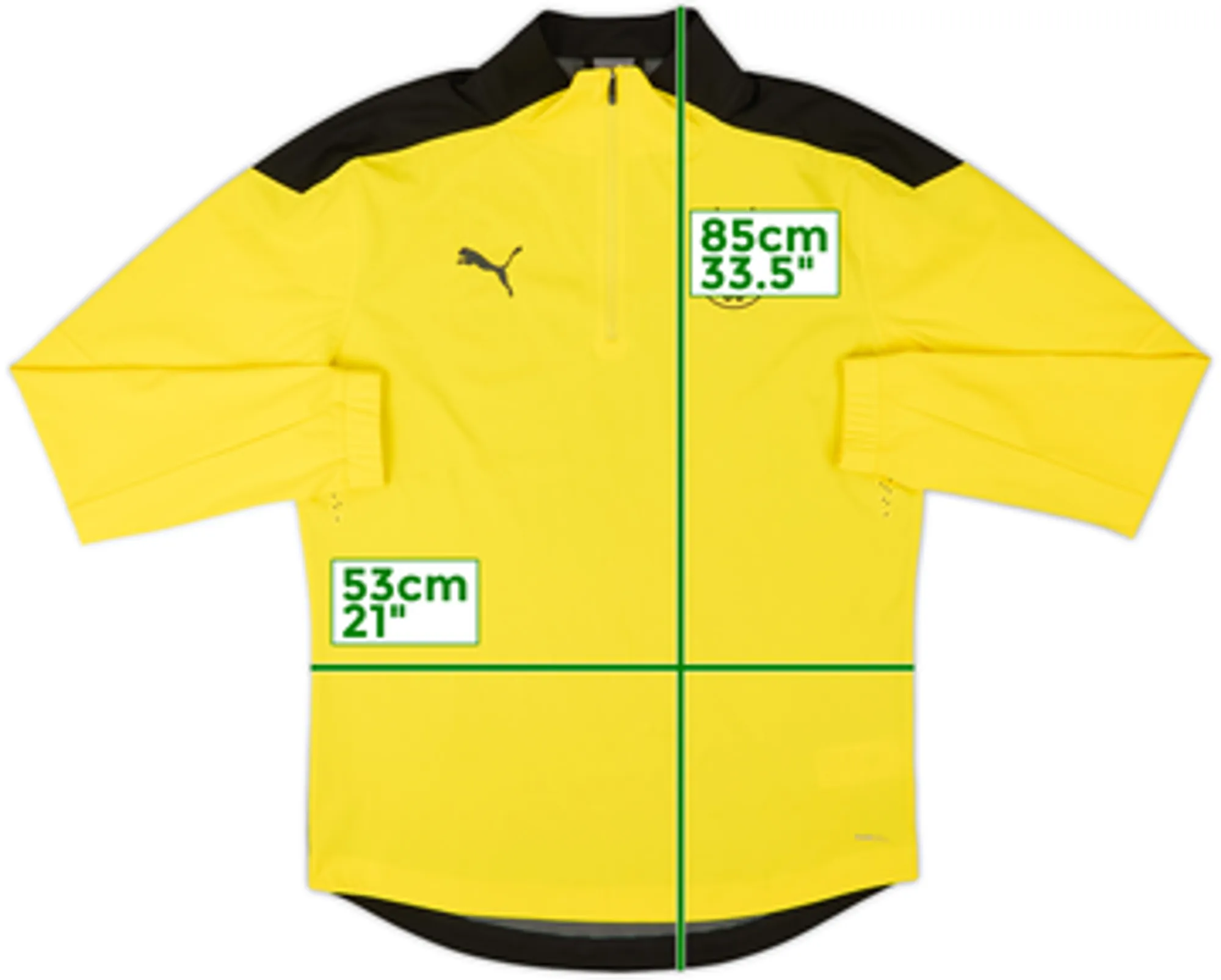 2019-20 Borussia Dortmund Puma 1/4 Zip Drill Top - 9/10 - (L)
