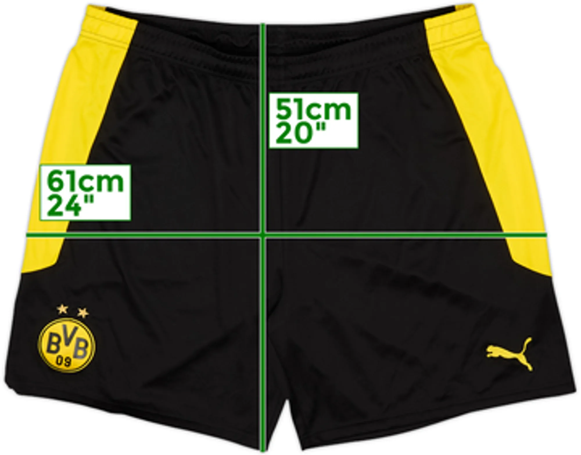 2020-21 Borussia Dortmund Home Shorts - 9/10 - (XXL)